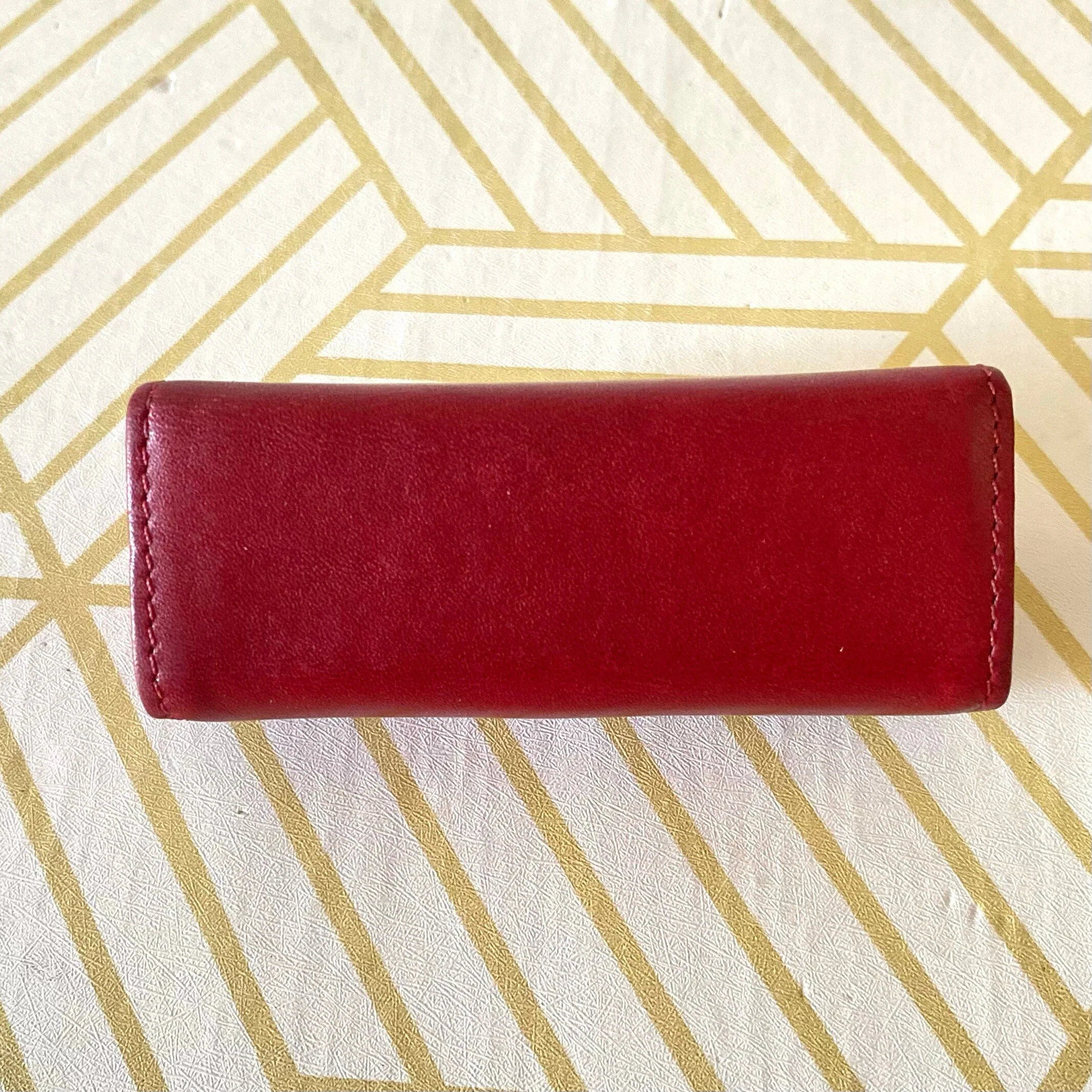 Vintage Coach 90s Lipstick Holder Cherry Red Leather by Coach - Image 4