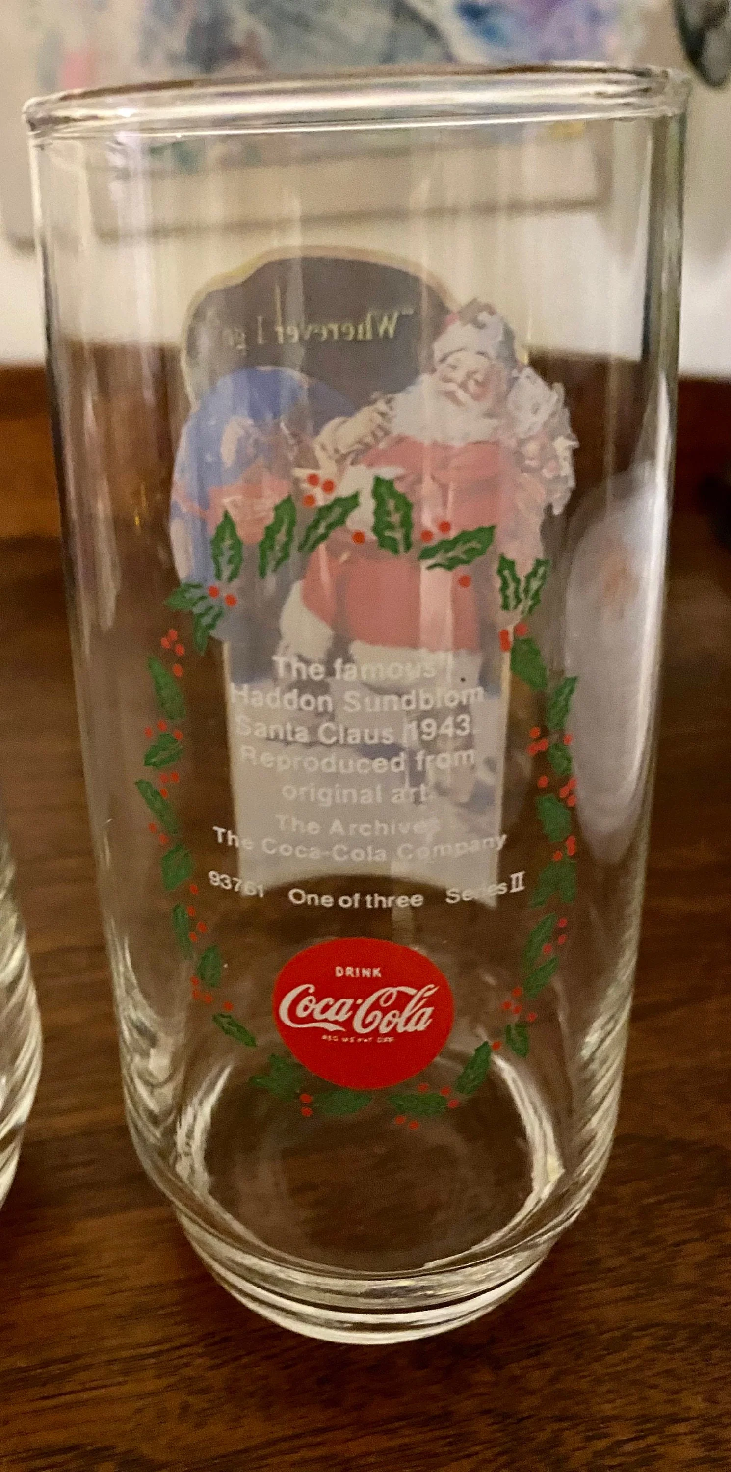 Vintage Coca-Cola Christmas Santa Holiday Glasses - Image 6