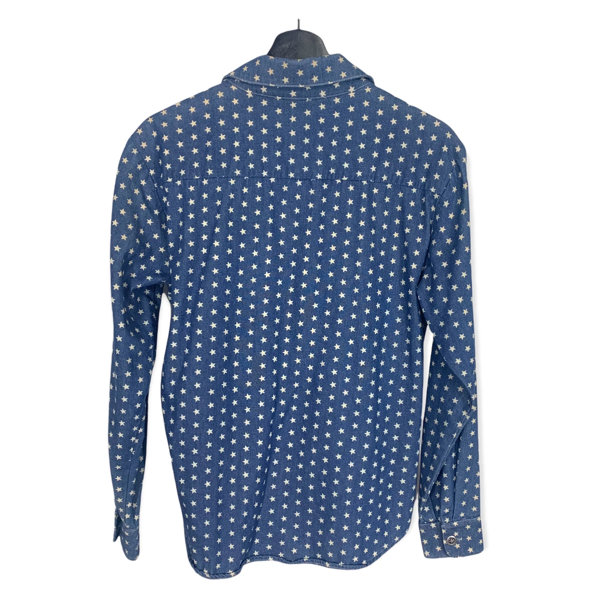 Vintage Collection Blue Micro Star Print Top Medium by wah maker - Image 3
