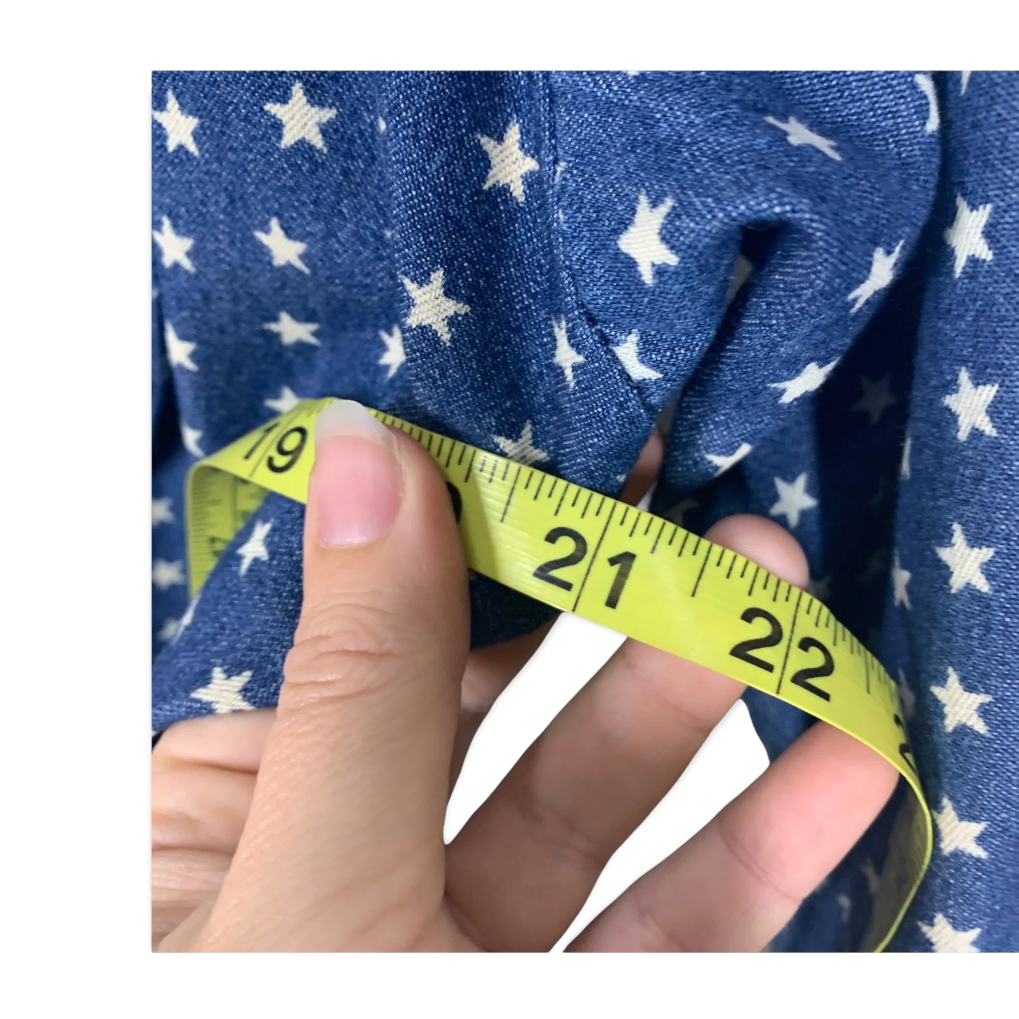 Vintage Collection Blue Micro Star Print Top Medium by wah maker - Image 6