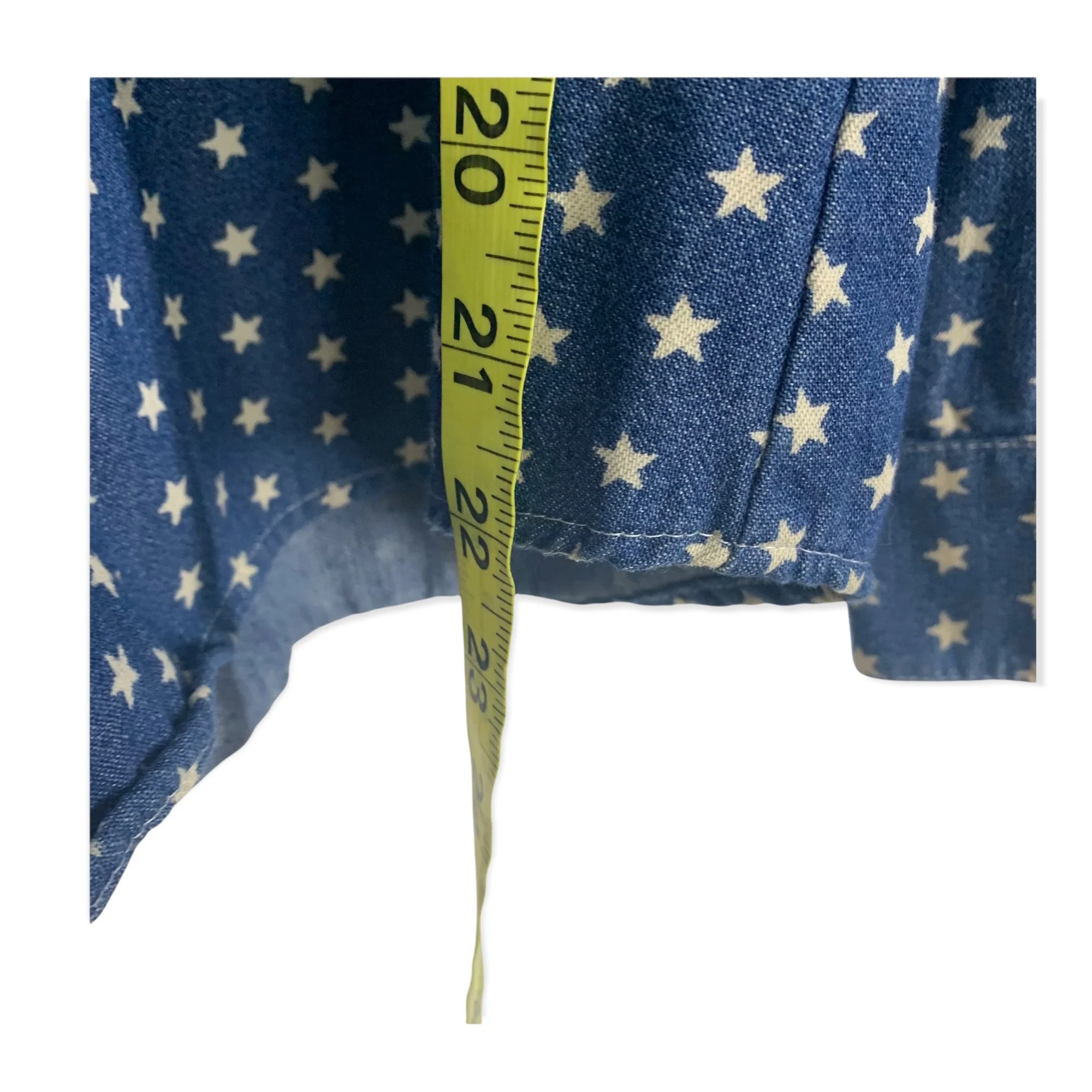 Vintage Collection Blue Micro Star Print Top Medium by wah maker - Image 7