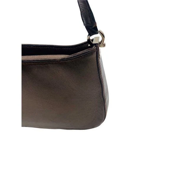 90s Vintage Copper Leather Shoulder Bag Made In Italy By Salvatore Ferragamo - Image 5