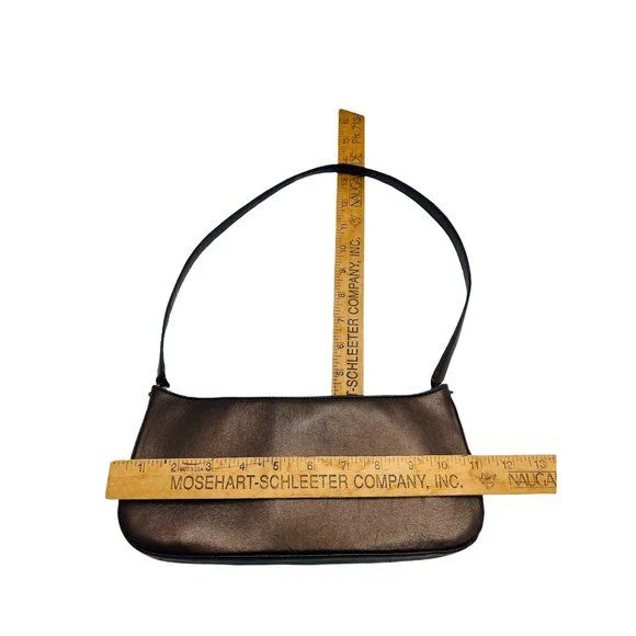 90s Vintage Copper Leather Shoulder Bag Made In Italy By Salvatore Ferragamo - Image 8