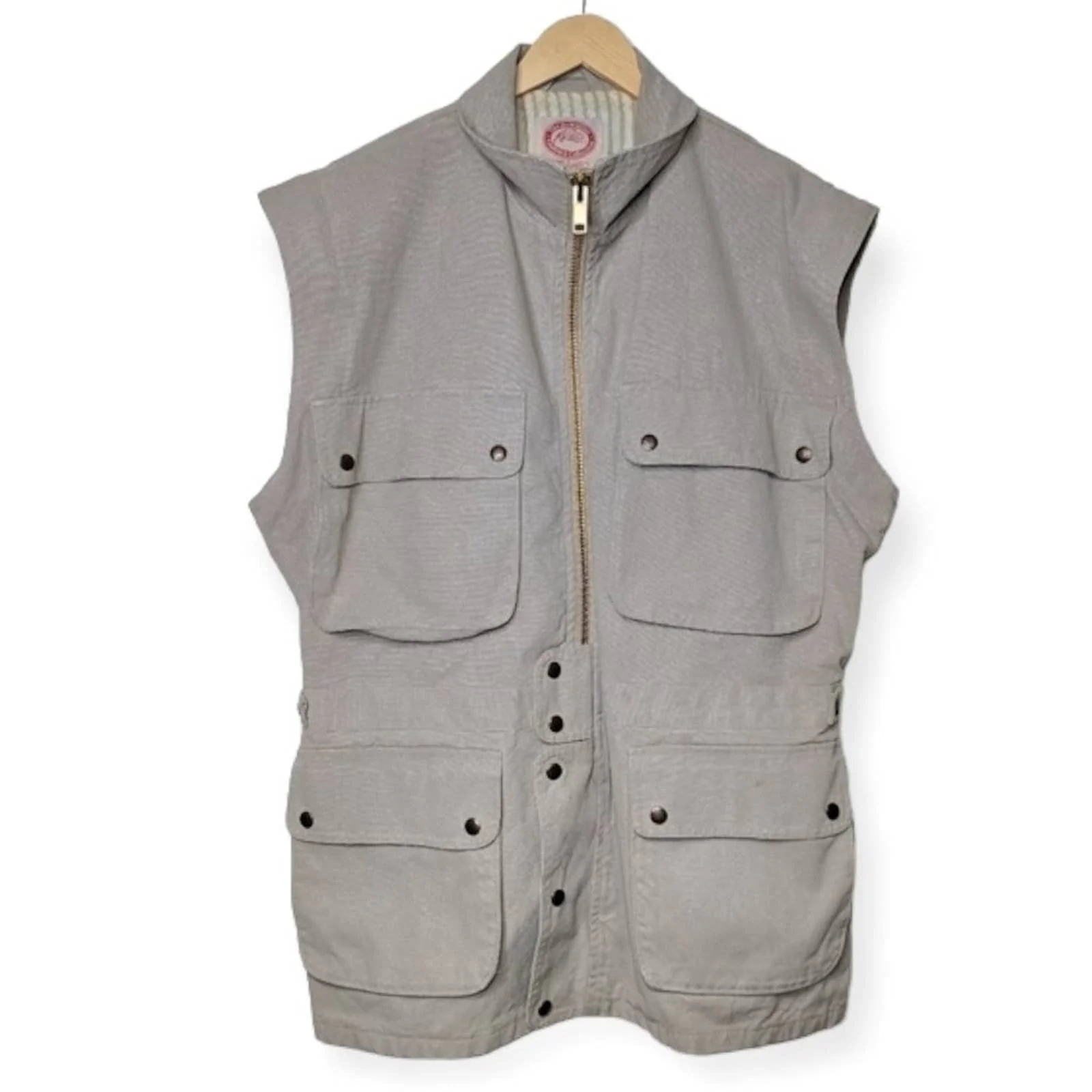 Vintage Cotton Canvas Convertible Cruiser Field Coat Vest Jacket Australian L - Image 8