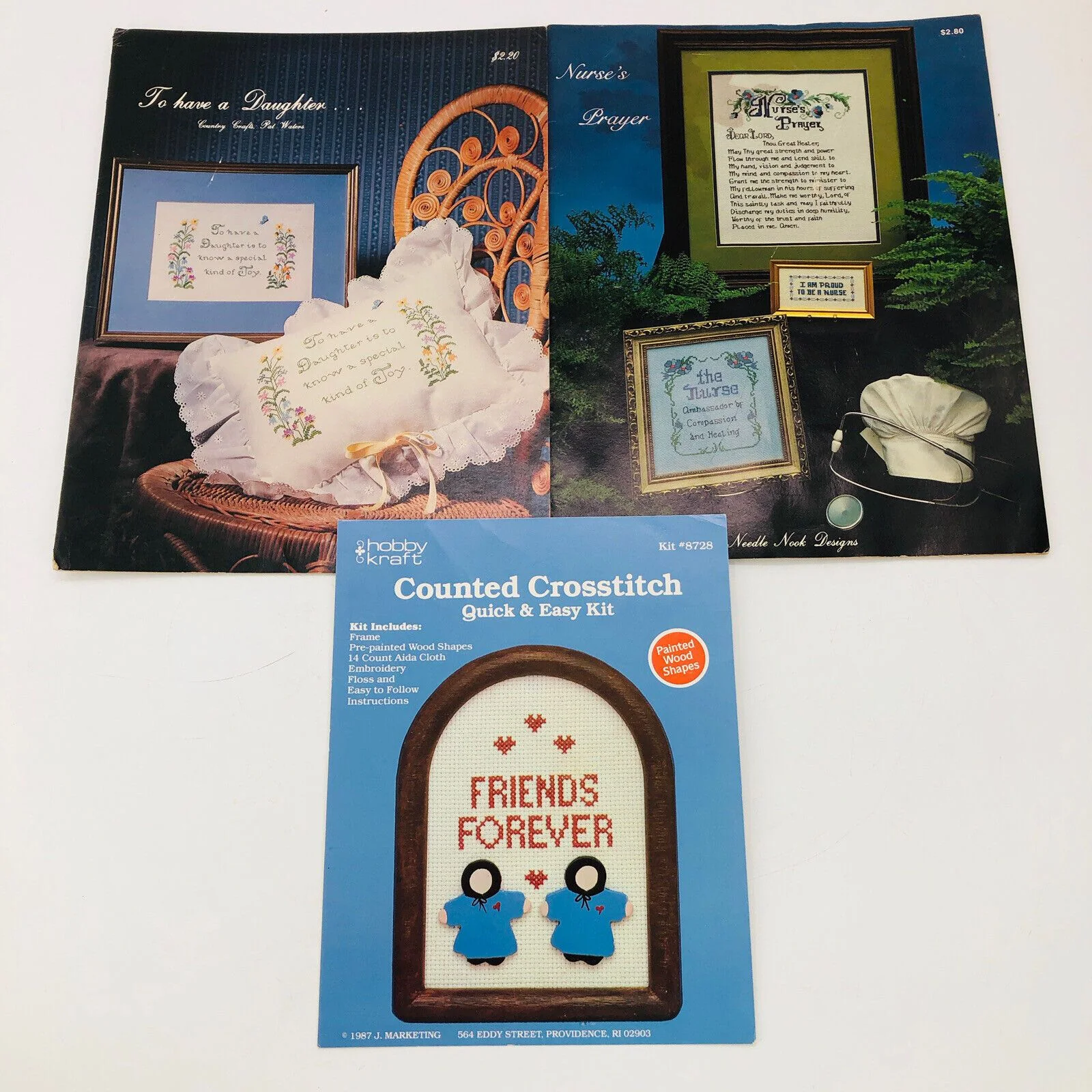 Vintage Counted Cross Stitch Patterns Books Leaflets Variety Lot Sayings Family by Leisure Arts - Image 6