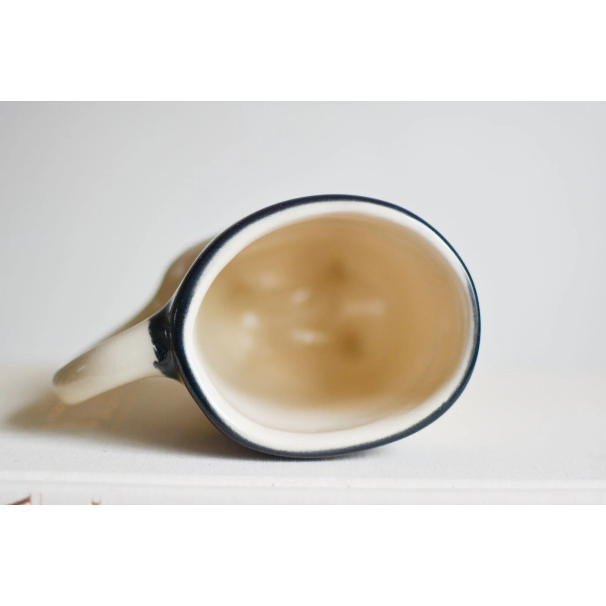 Vintage Cow Coffee Mug Black and White Ceramic Handmade - Image 6