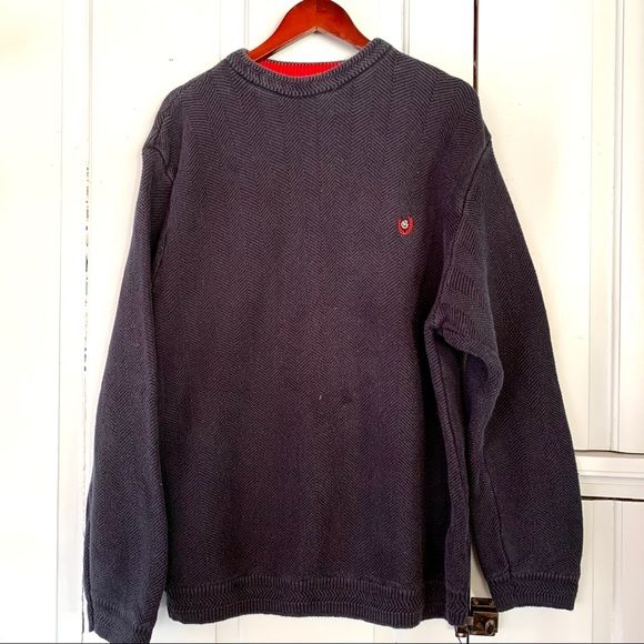 Vintage Crested Sweater Textured Cotton Navy Blue Xl by Ralph Lauren - Image 8