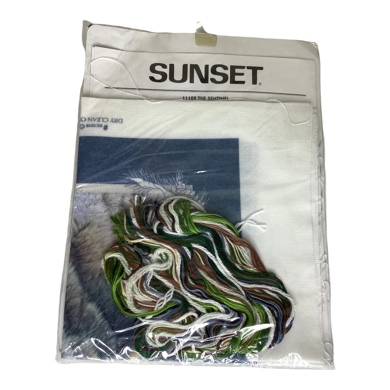 Vintage Crewel Kit 90s The Sentinel Al Agnew Wolf Design Embroidery Nos by Sunset - Image 3