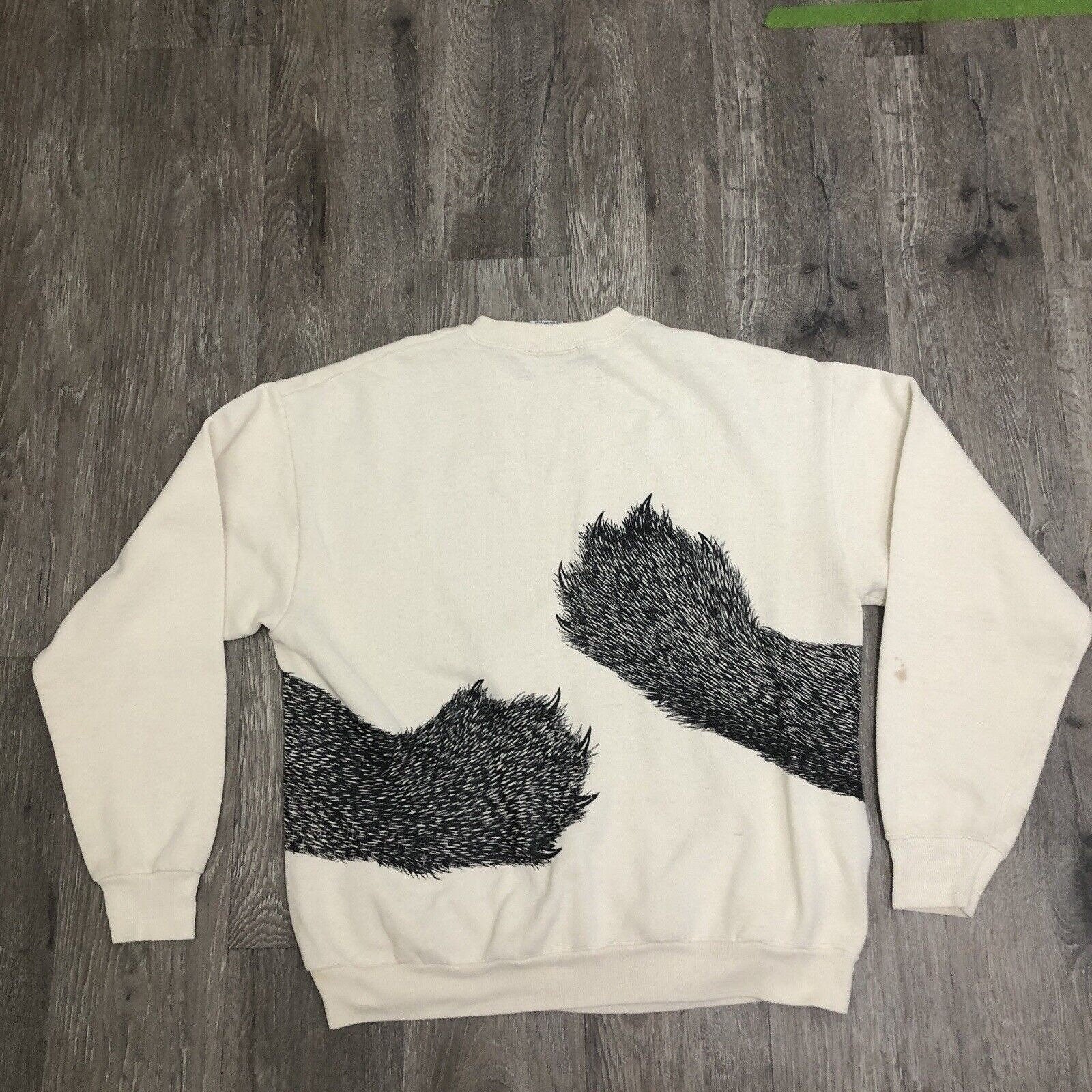 90s Vintage Crewneck Sweatshirt Bear Hug All Over Double Sided M Lee Usa Wheelhouse By Lee - Image 2
