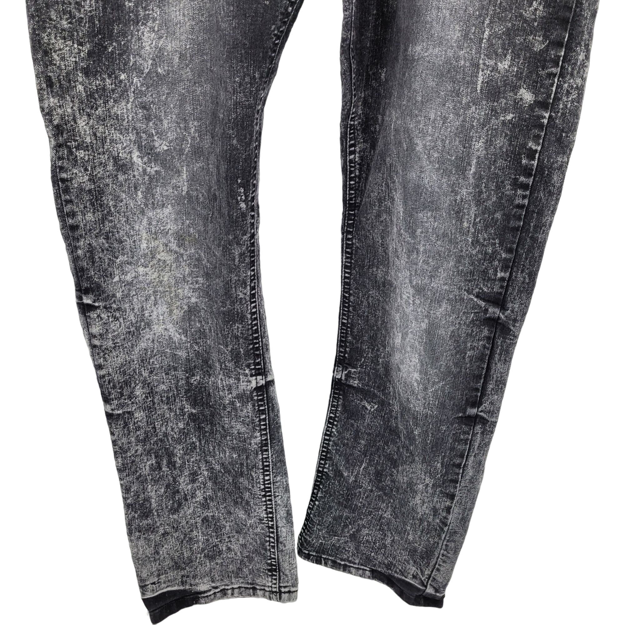 Vintage Cut and Sew Mens Jeans Black Bleach Splatter Acid Rinse 34 X 32 by Marc Ecko - Image 5