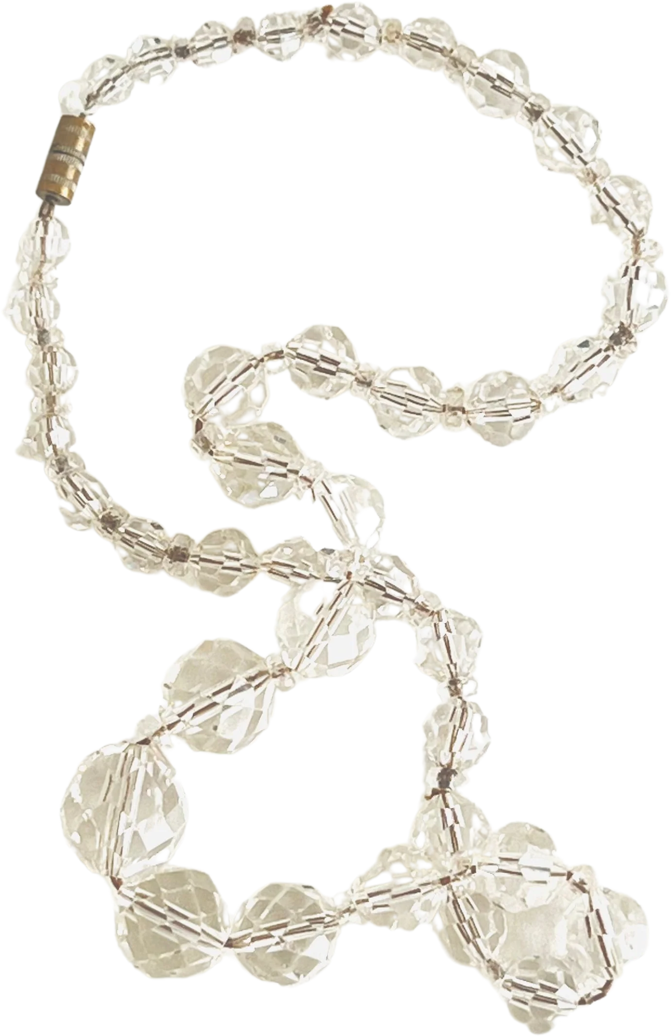 Vintage Cut Crystal Faceted Crystal Bead Choker