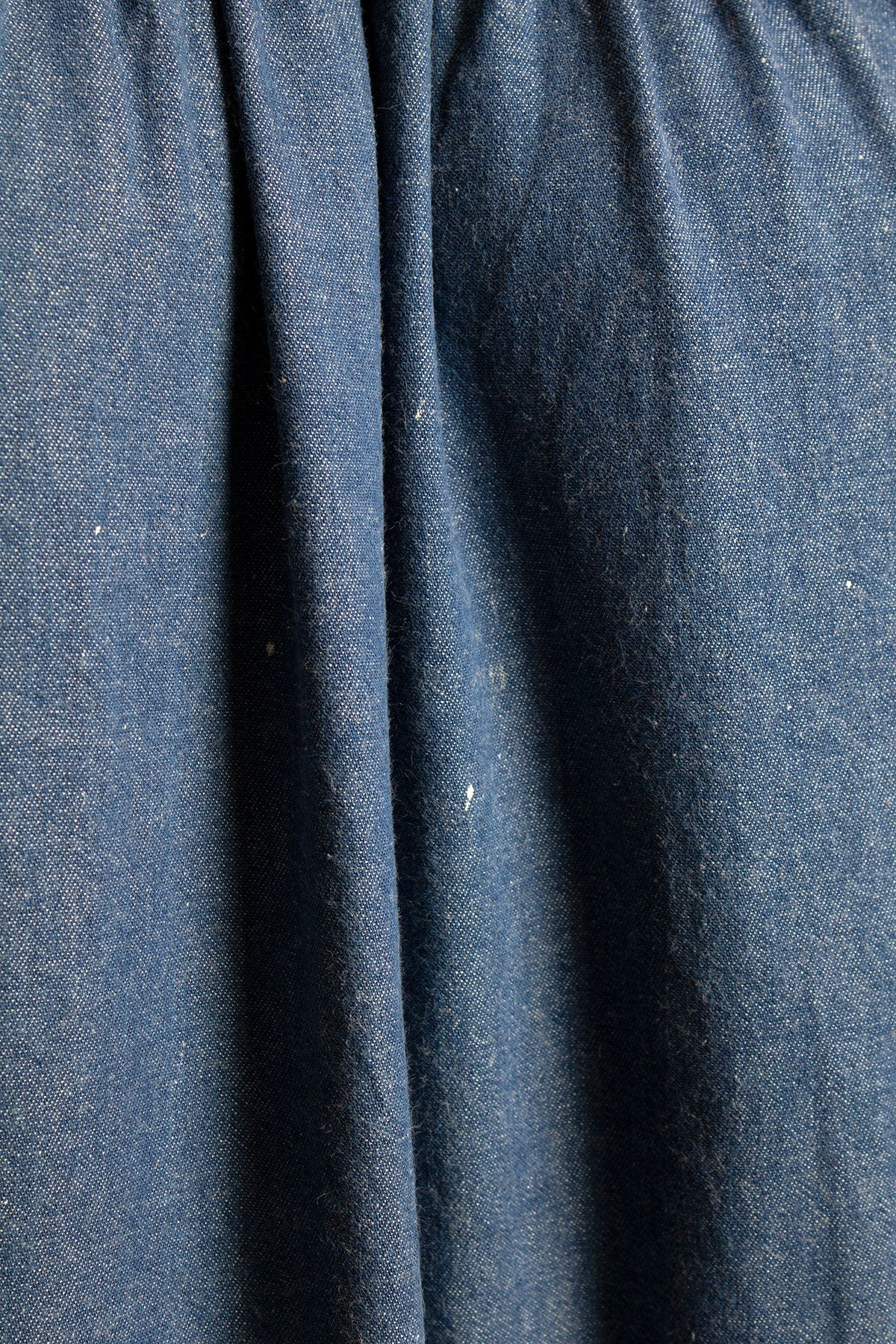 Vintage Denim Jean Dress Tunic Tent Style with Embroidered Bib and Hem - Image 8