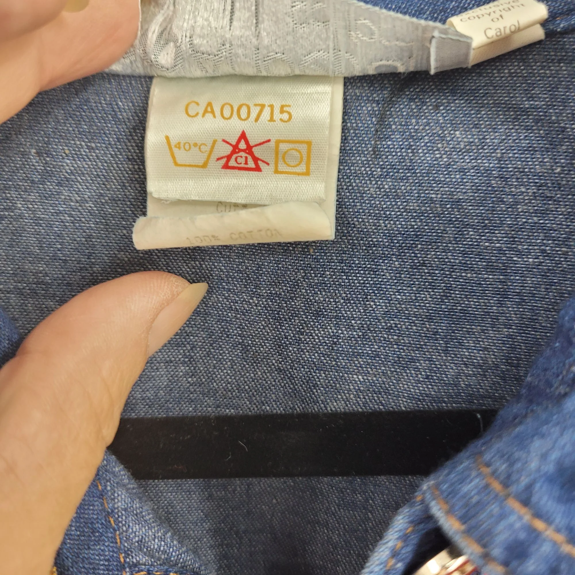 Vintage Dress Maxi Prairie Western Cowgirl Rodeo Belted Denim by Carol Anderson California - Image 14