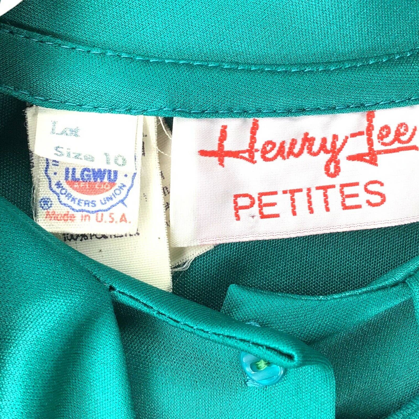 Vintage Dress Set 70s Green Wool Blend Pussybow Secretary Academia Long Sleeve by Henry Lee - Image 10