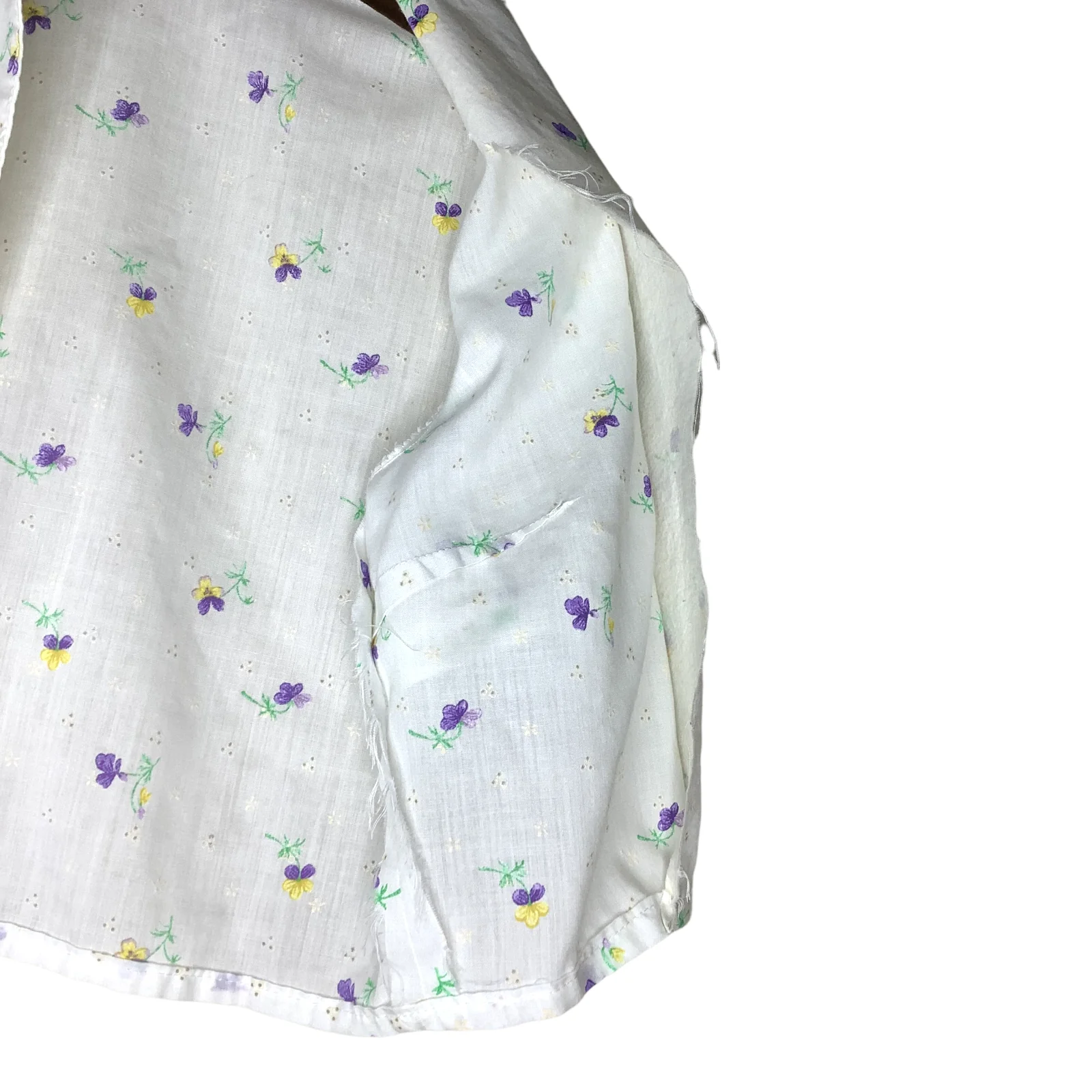 Vintage Dress Set Handmade 70s 80s Floral Xxs/xs Crop Jacket Lightweight - Image 10