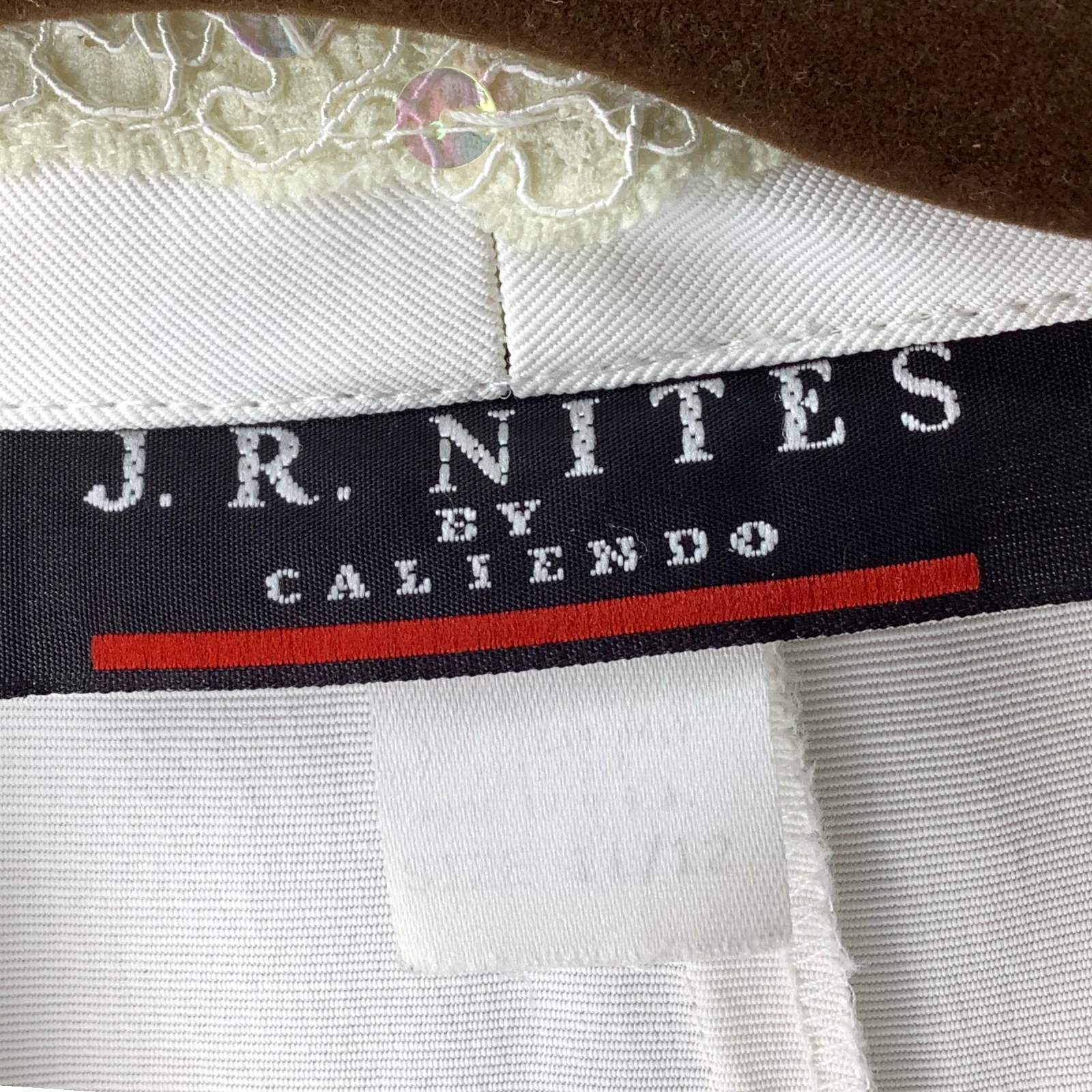 Vintage Dress Suit 80s Beaded Sequins Trim Sleeveless Sheath Jacket Wedding Prom by JR Nites - Image 9
