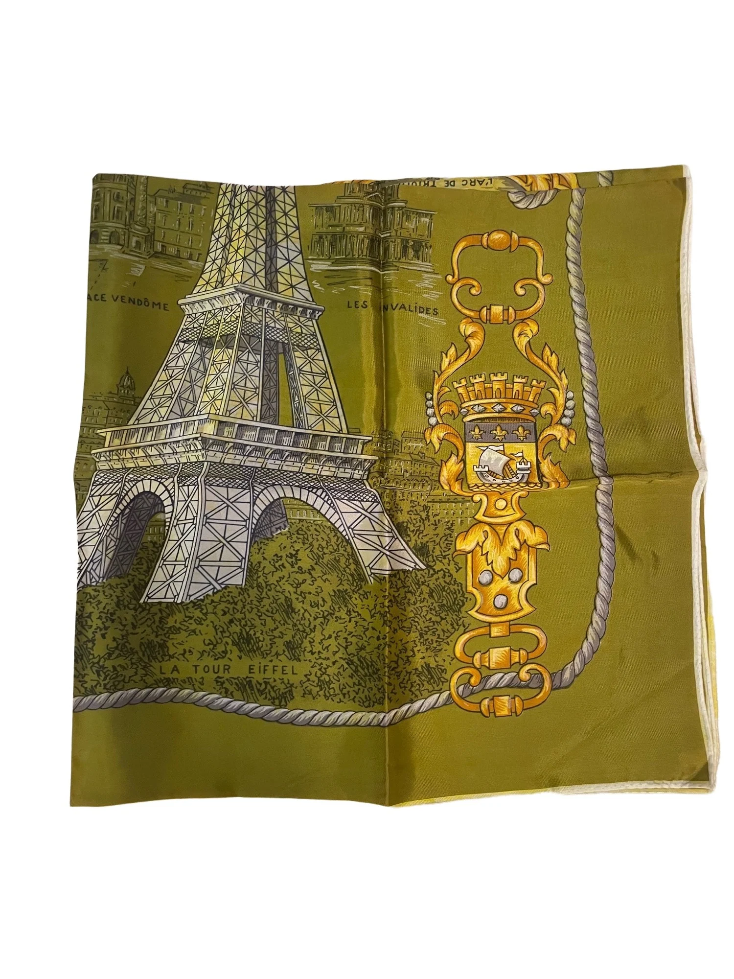 Vintage Eiffel Tower Paris Landmarks Scarf - Image 2