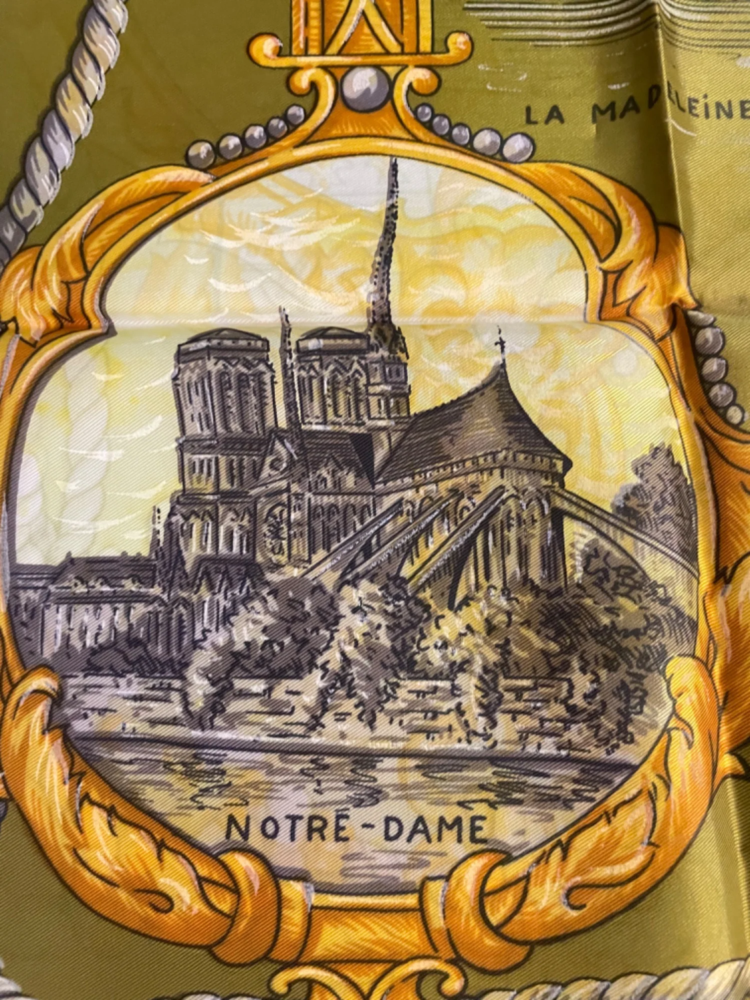 Vintage Eiffel Tower Paris Landmarks Scarf - Image 5