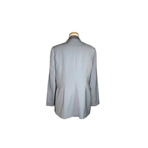 Vintage Embellished Formal Jacket and Top Suit Set Sz 14 Light Blue by Louise Ricci - Image 2