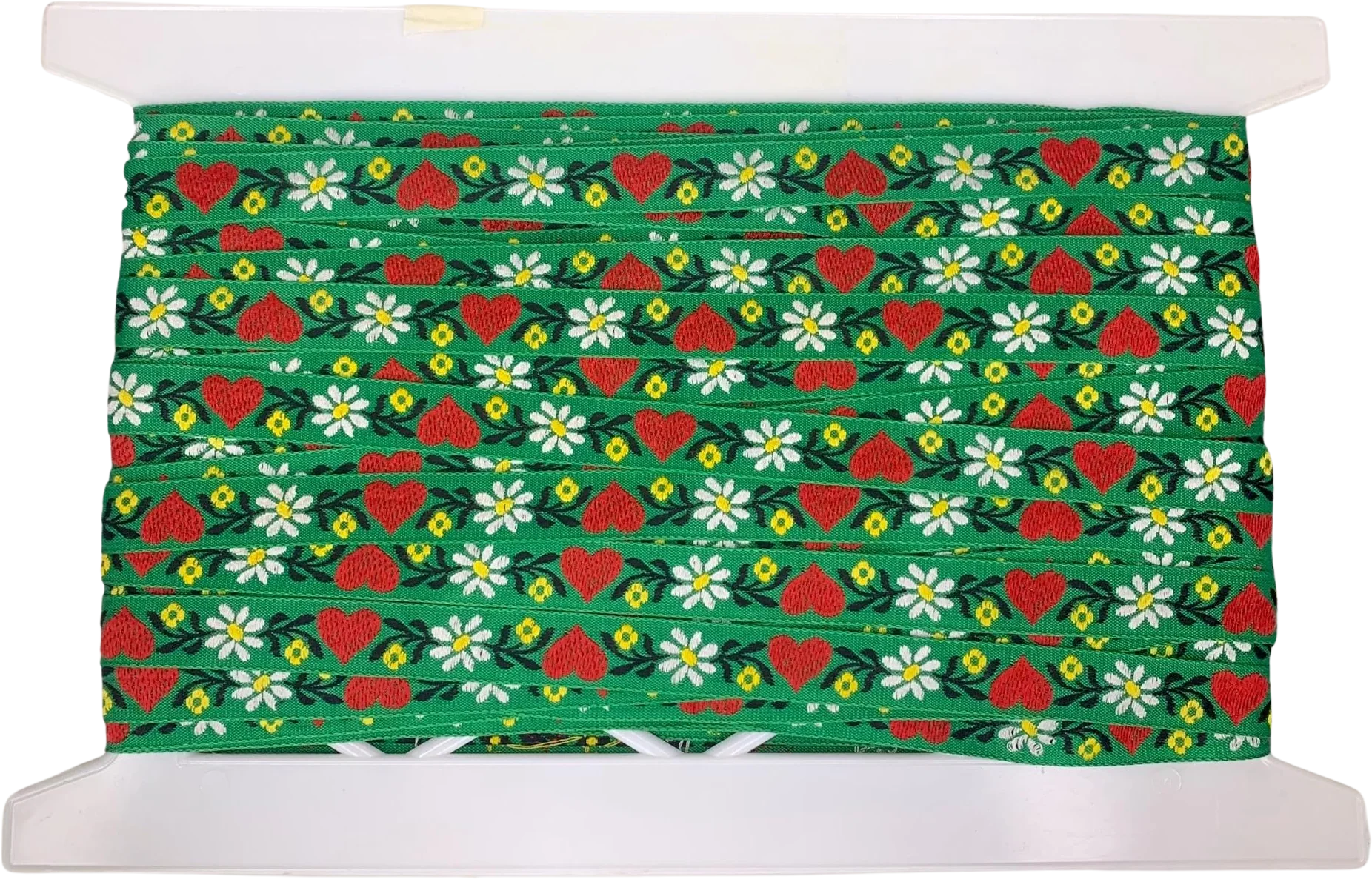 Vintage Embroidered Hearts and Flowers Trimming