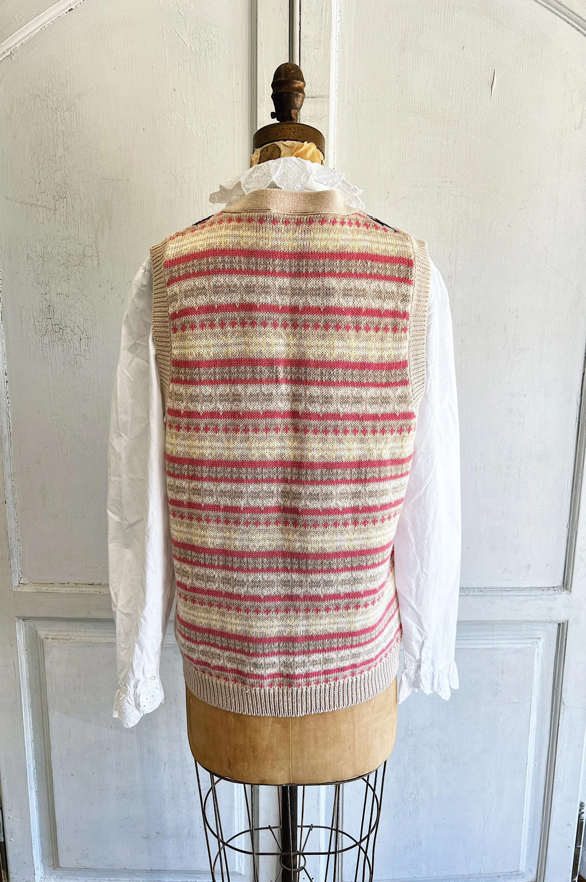 Vintage Fair Isle Sweater Vest Embroidered Vest by Northern Reflections - Image 2