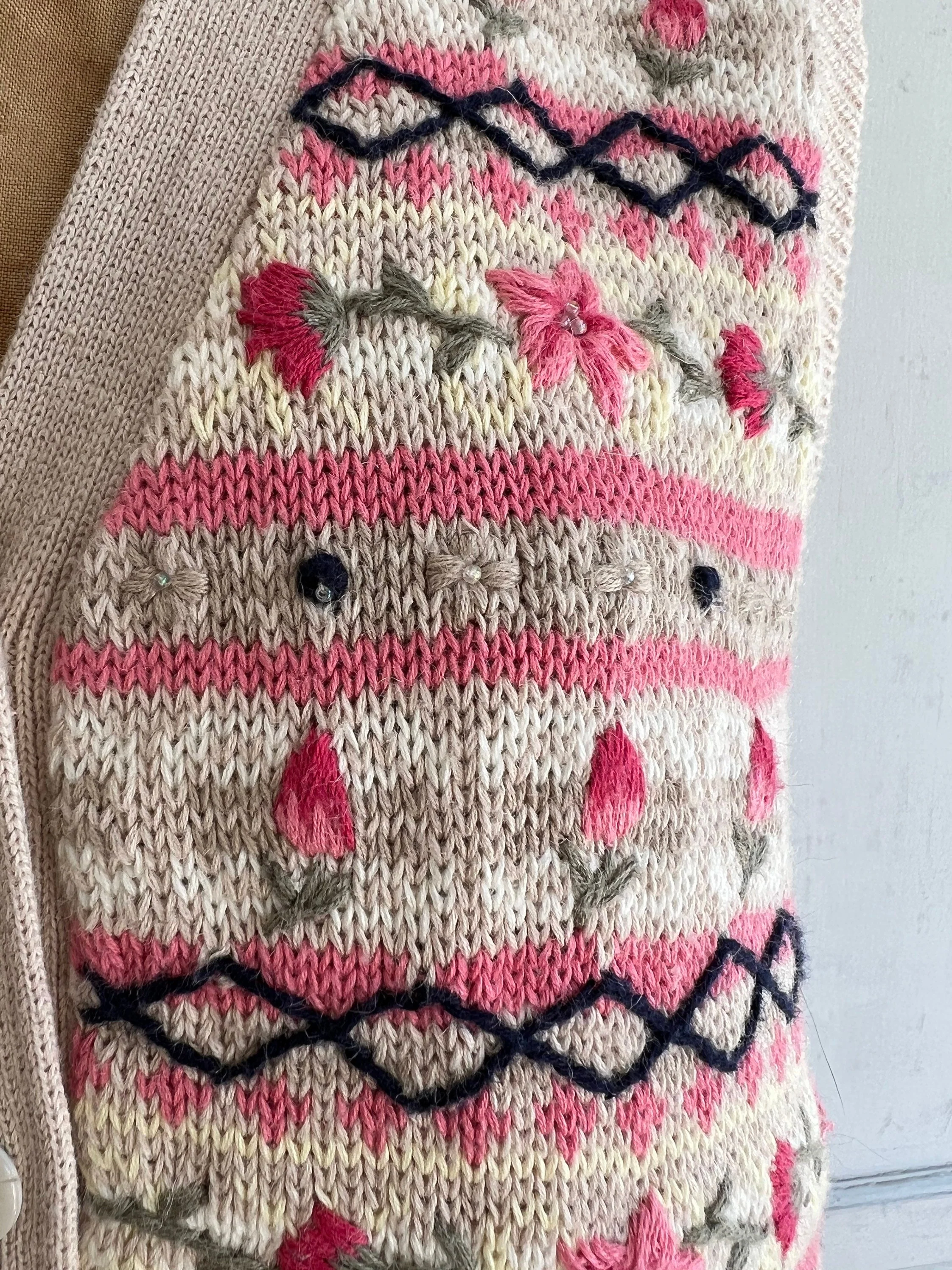 Vintage Fair Isle Sweater Vest Embroidered Vest by Northern Reflections - Image 4
