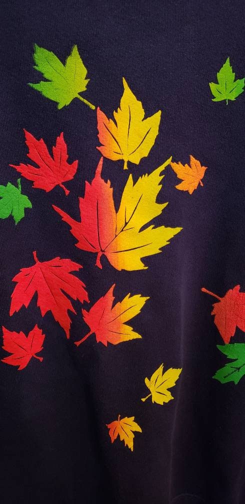 Vintage Fall Leaves Sweatshirt Md by Fruit Of The Loom - Image 7