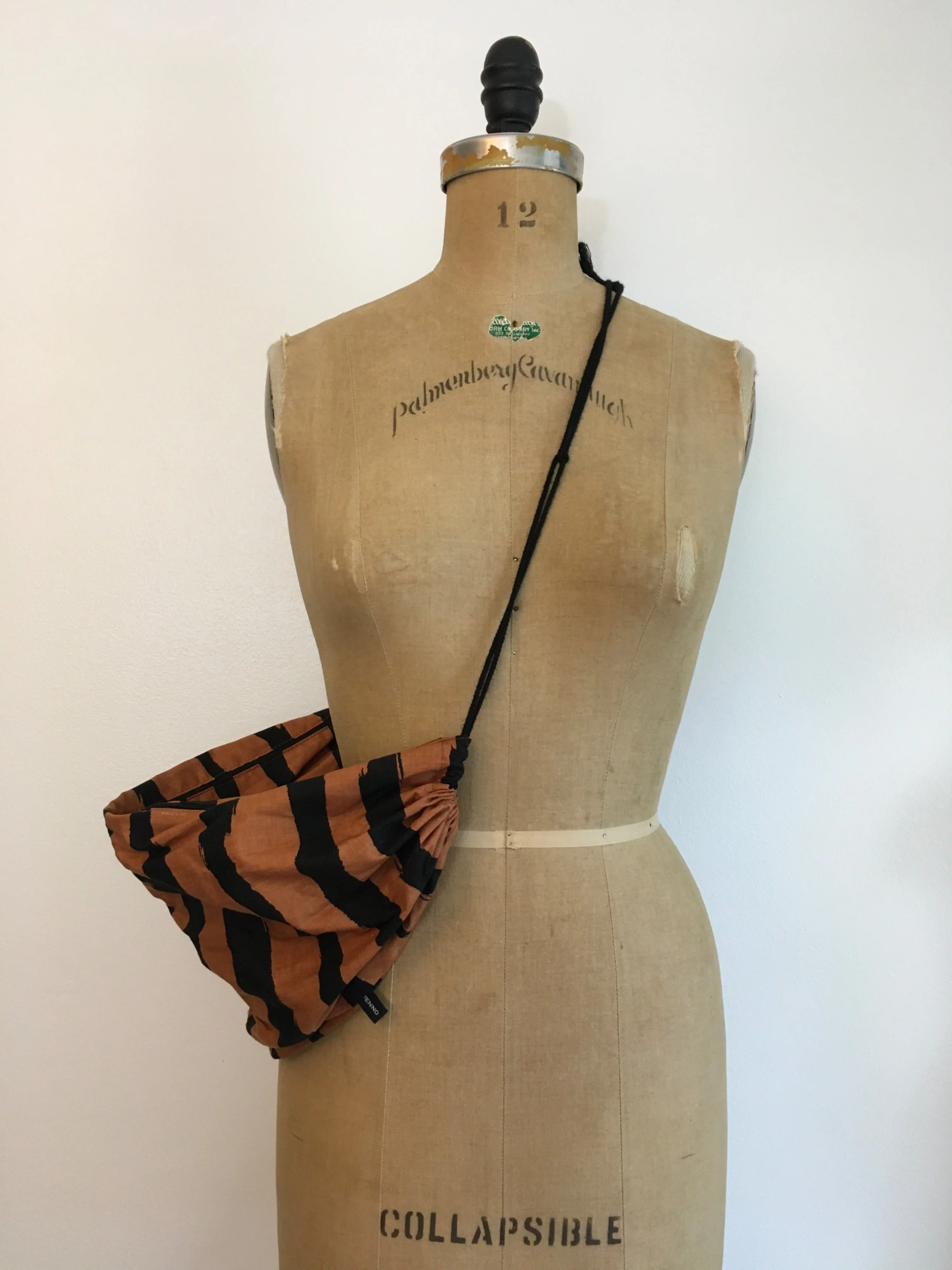 70's/80's Border Novelty Print Zebra Tent Dress and Bag by Fenno - Image 8