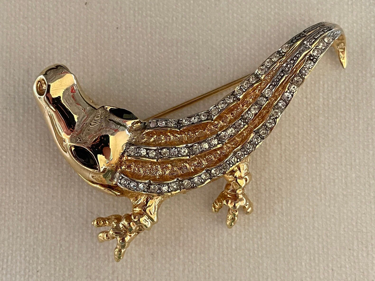 Vintage Figural Alligator Crocodile Brooch Pin Animal Motif Costume Jewelry - Image 2