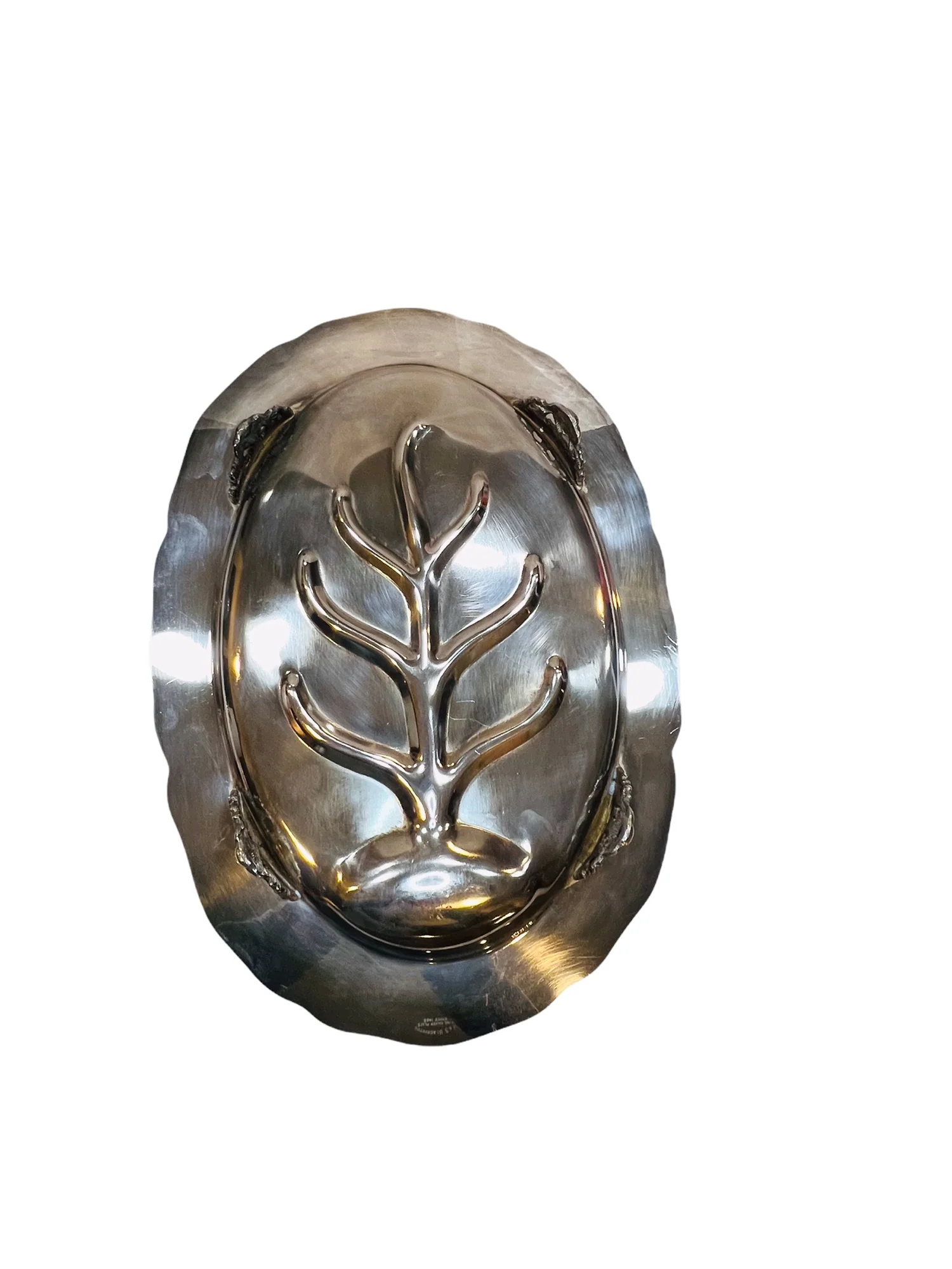 Vintage Fine Silver Plate Since 1865 Footed Tray 16" X 12" Oval by W&S Blackinton Fine Silver - Image 2