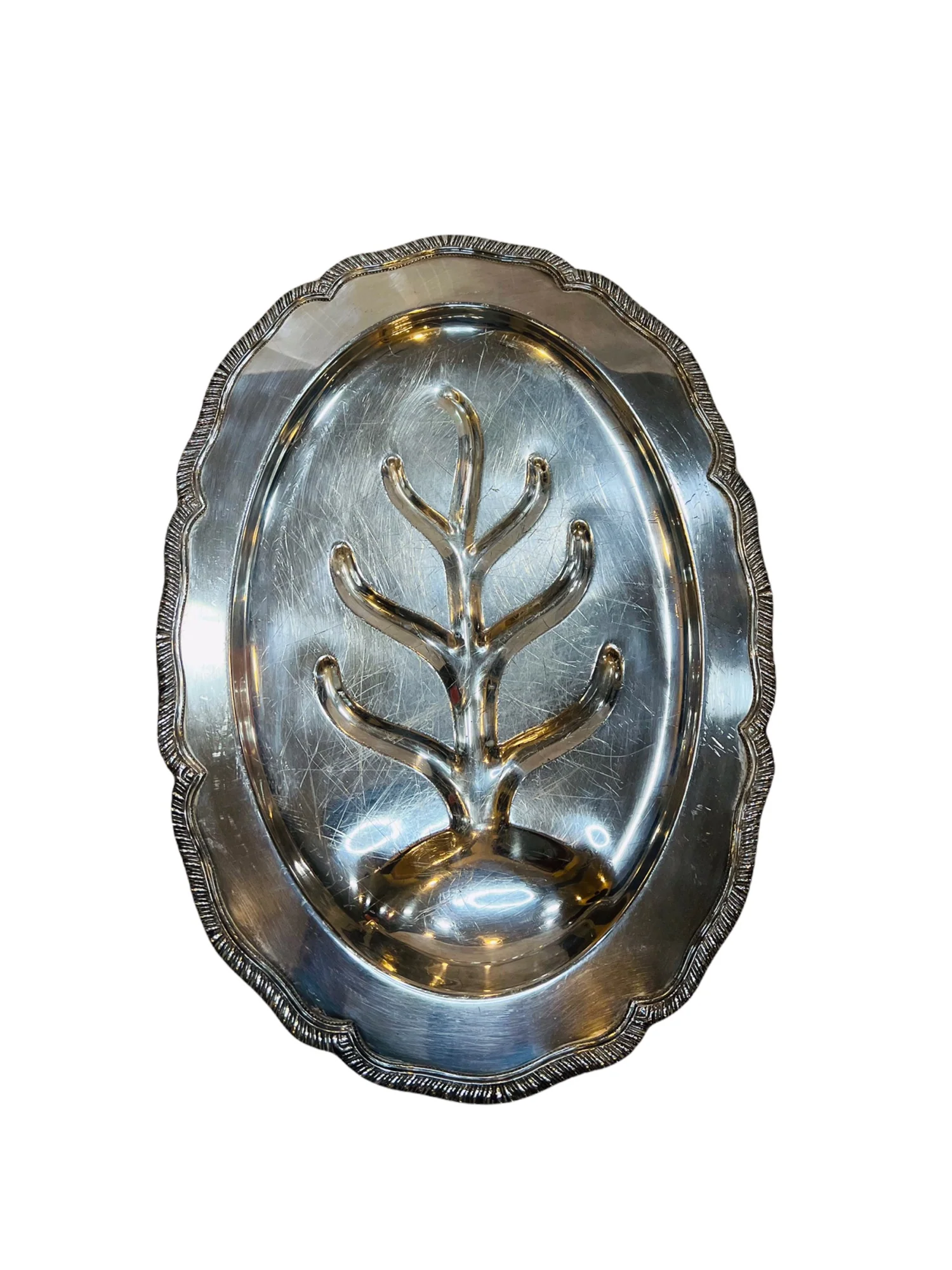 Vintage Fine Silver Plate Since 1865 Footed Tray 16" X 12" Oval by W&S Blackinton Fine Silver - Image 3