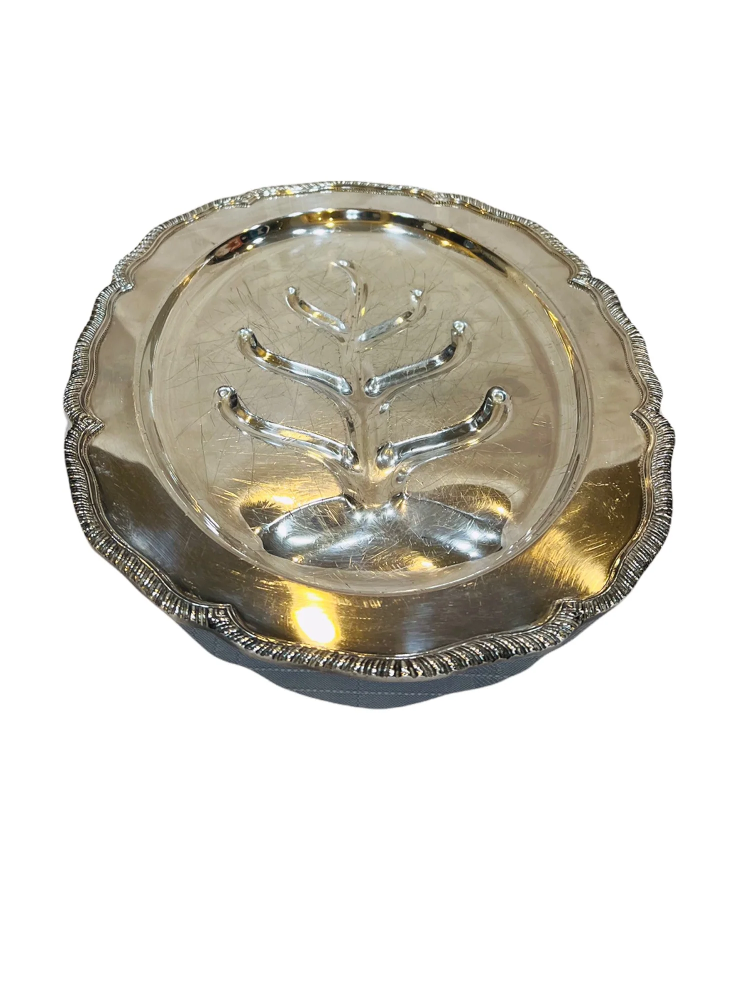 Vintage Fine Silver Plate Since 1865 Footed Tray 16" X 12" Oval by W&S Blackinton Fine Silver - Image 4