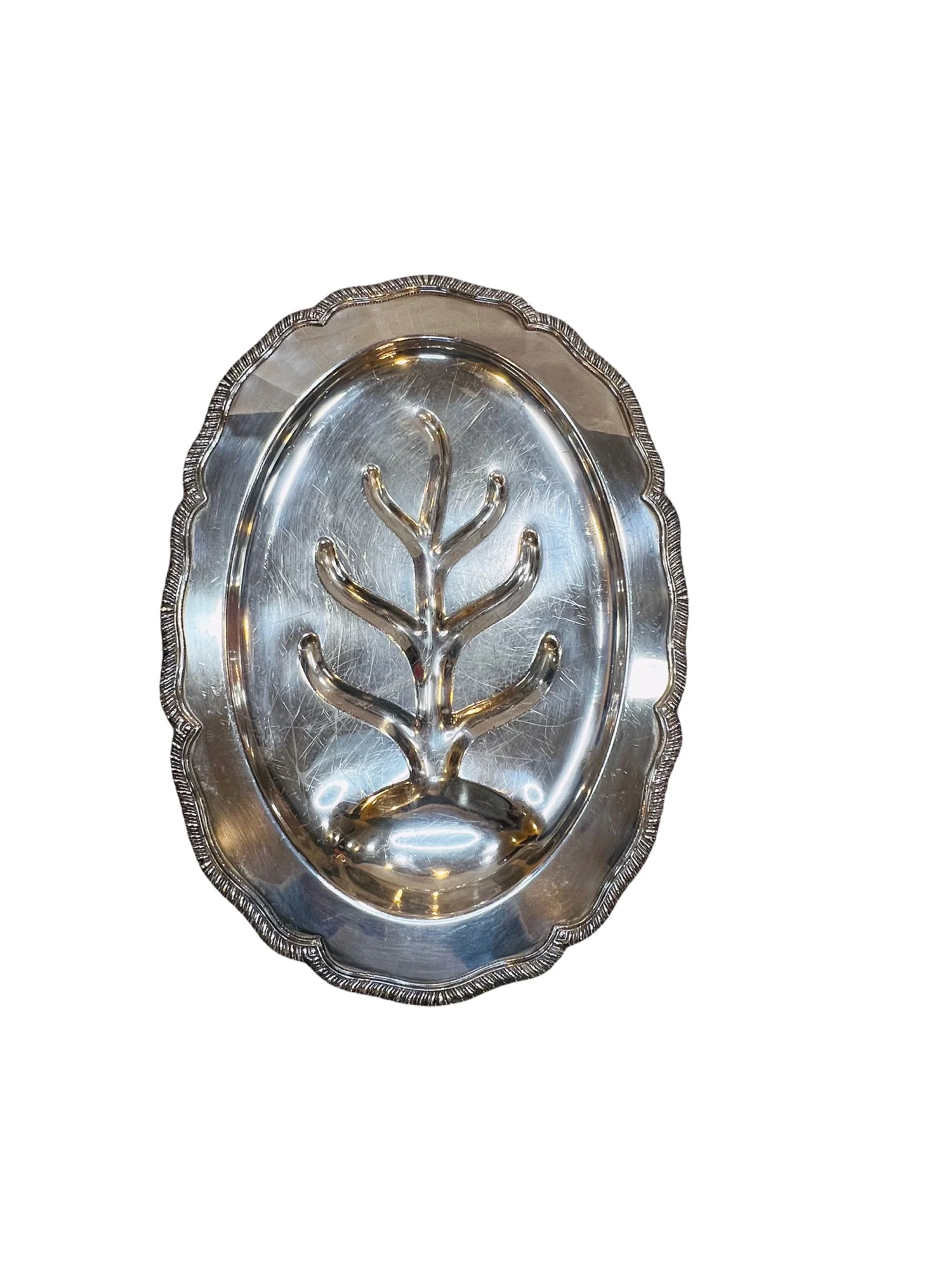 Vintage Fine Silver Plate Since 1865 Footed Tray 16" X 12" Oval by W&S Blackinton Fine Silver - Image 5