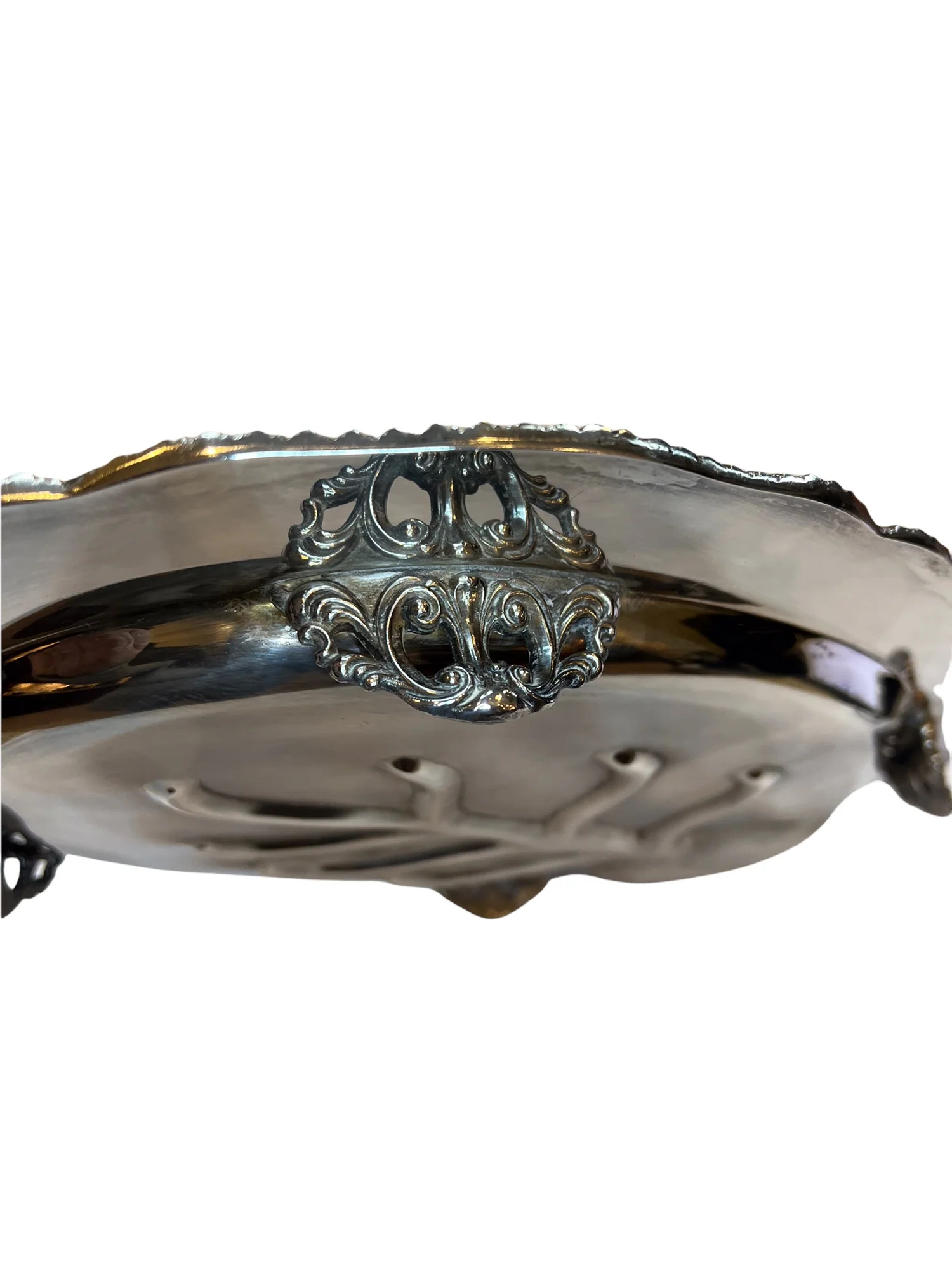 Vintage Fine Silver Plate Since 1865 Footed Tray 16" X 12" Oval by W&S Blackinton Fine Silver - Image 6