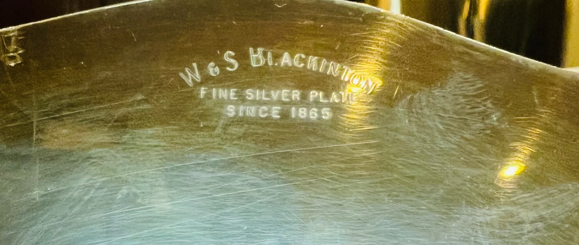 Vintage Fine Silver Plate Since 1865 Footed Tray 16" X 12" Oval by W&S Blackinton Fine Silver - Image 7