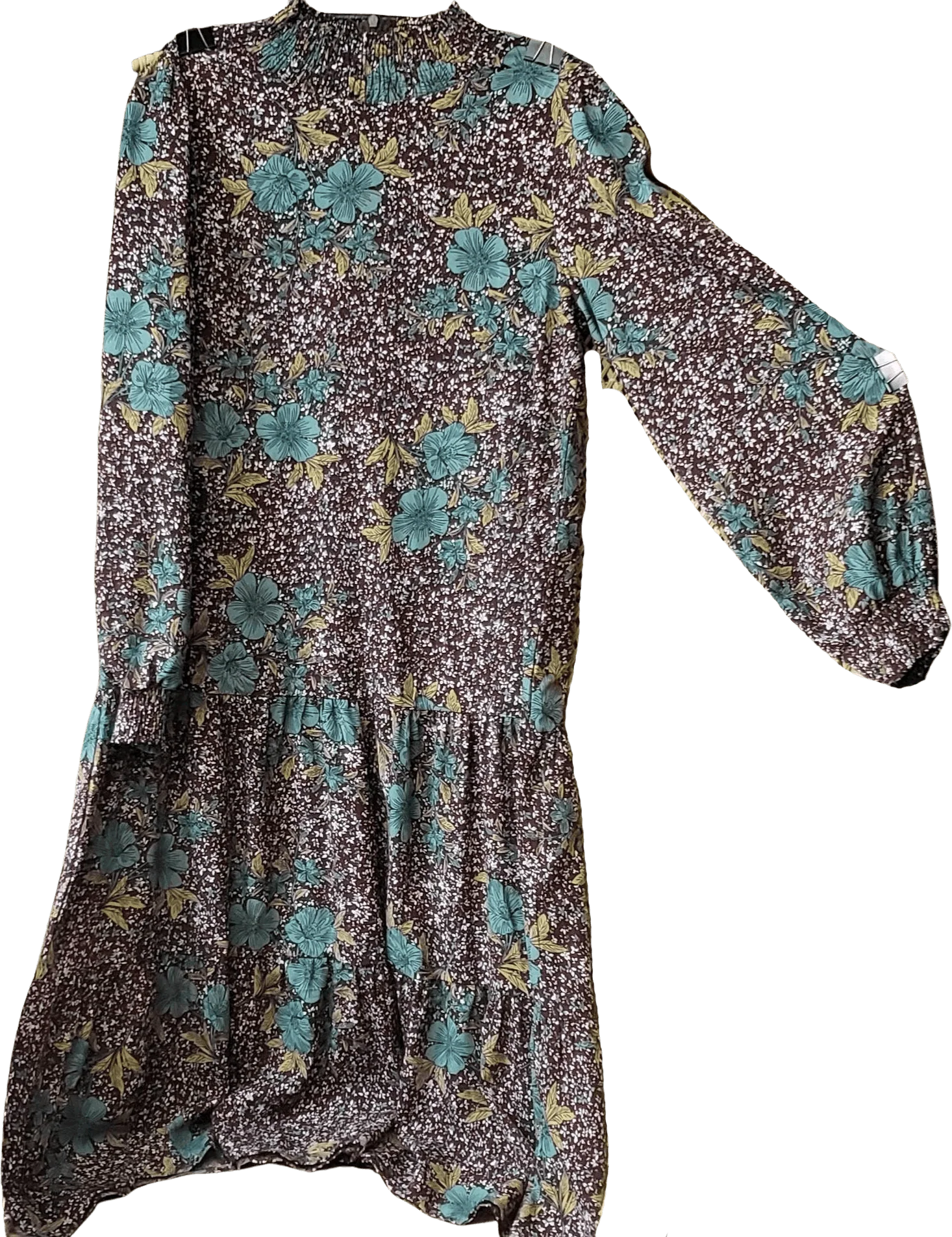 Vintage Floral Dropwaist Dress Md