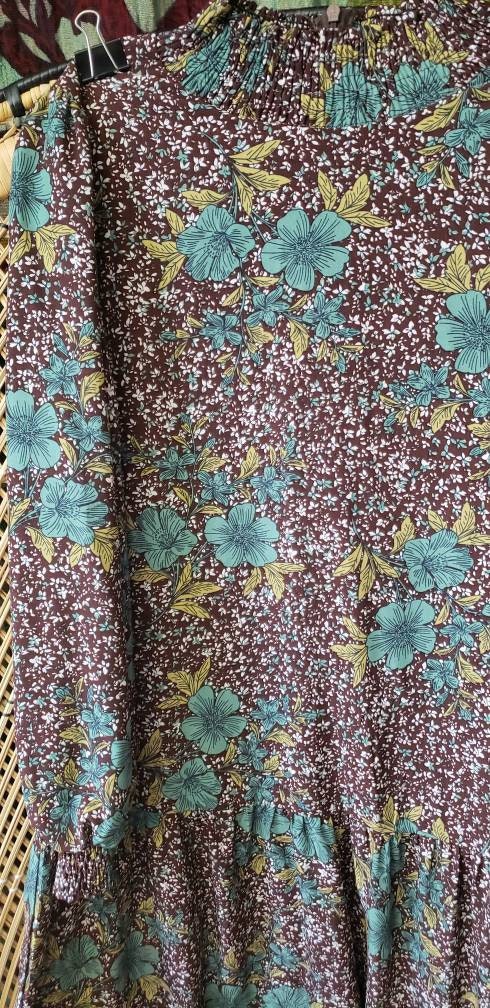 Vintage Floral Dropwaist Dress Md - Image 6