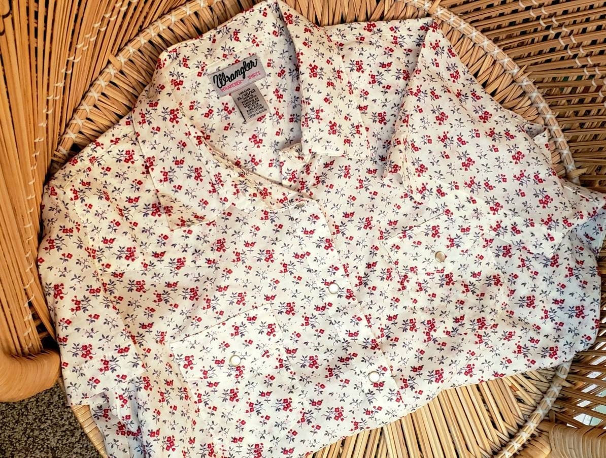 Vintage Floral Wrancher Shirt Women's Xl by Wrangler - Image 10