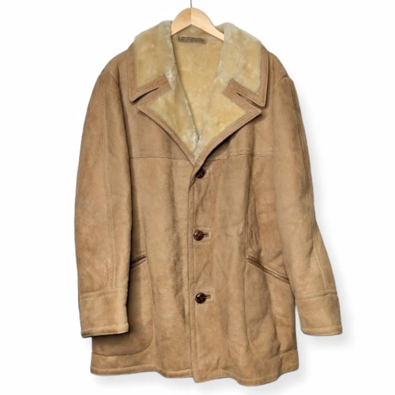Vintage Genuine Sheepskin Shearling Men's Leather Coat by Sawyer of Napa California - Image 15