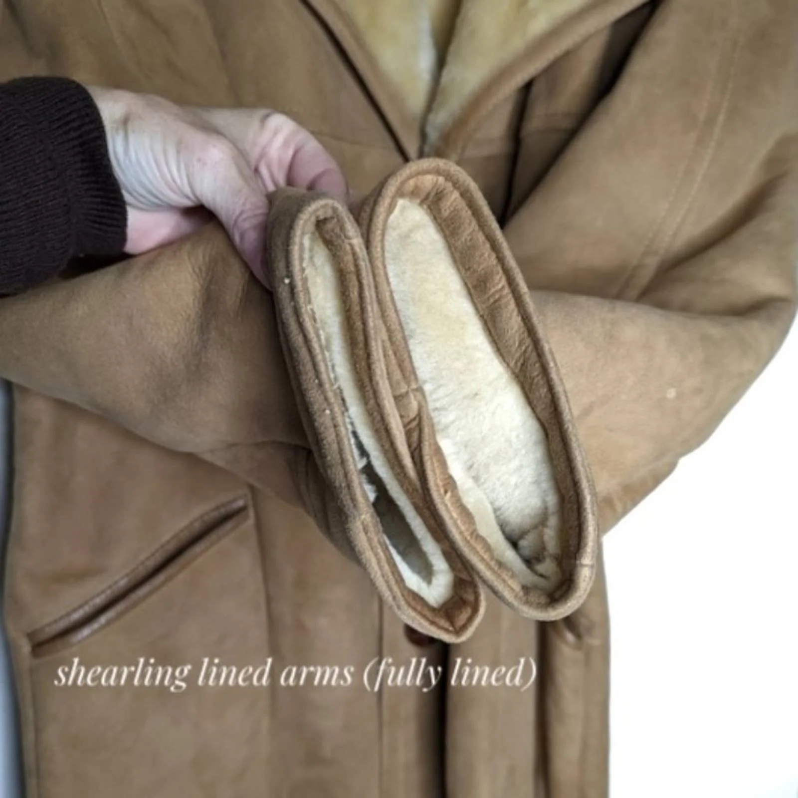 Vintage Genuine Sheepskin Shearling Men's Leather Coat by Sawyer of Napa California - Image 8