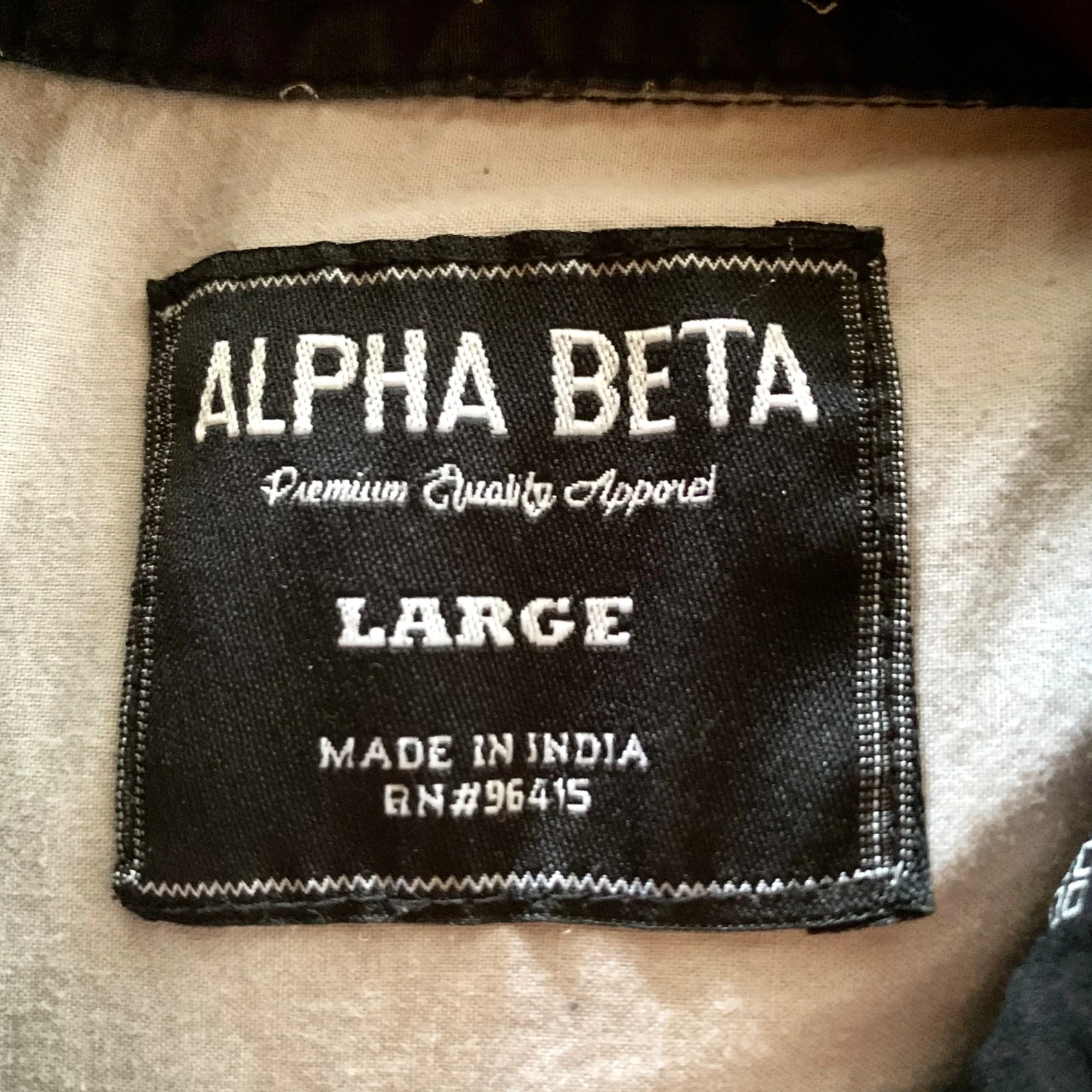 Vintage Geometric Print Button Down Large Alpha Beta 90s Black White Cotton by Alpha Beta - Image 7