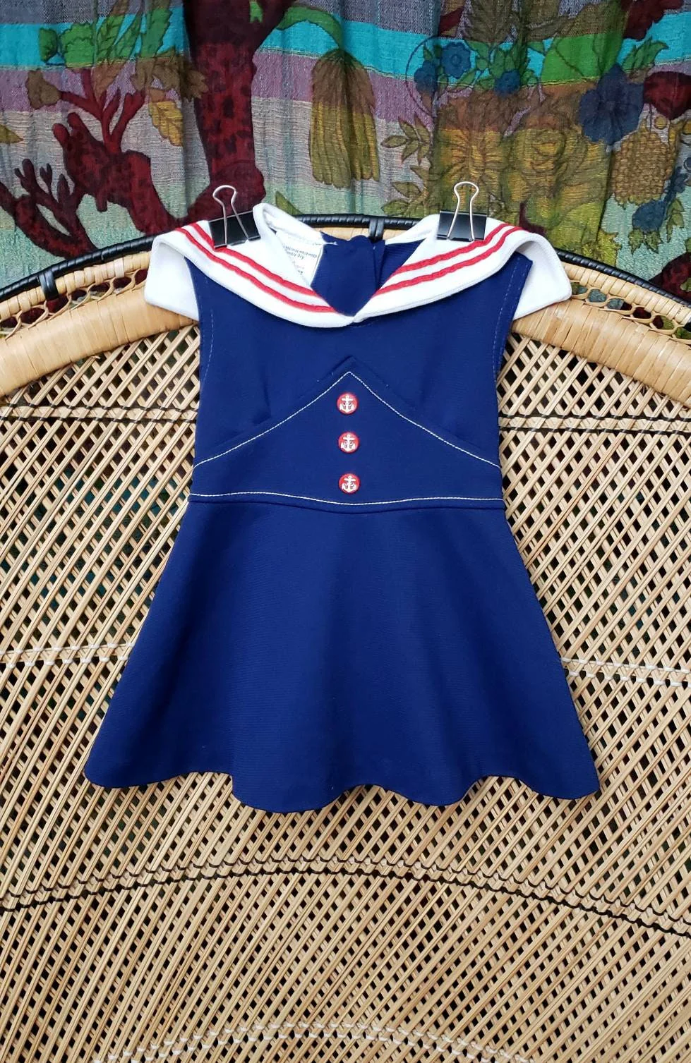 Vintage Girls Sailor Dress 3t (missing 1 Button) by JCPenney - Image 3