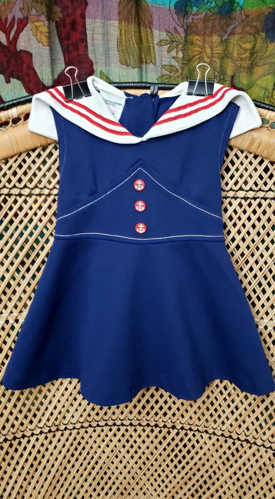 Vintage Girls Sailor Dress 3t (missing 1 Button) by JCPenney - Image 4