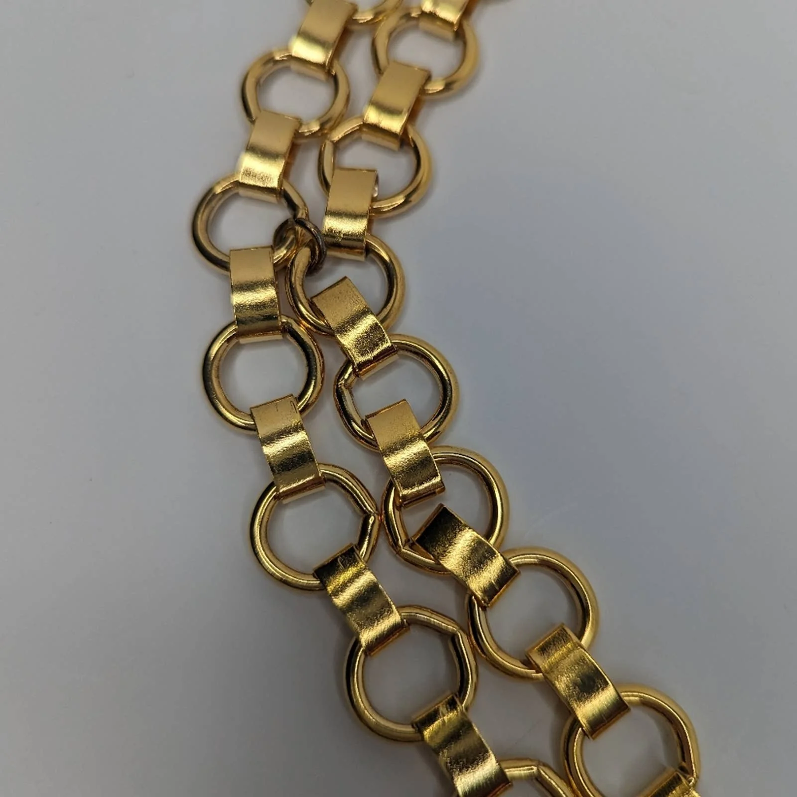 Vintage Gold Double Metal Chain Belt - Image 4