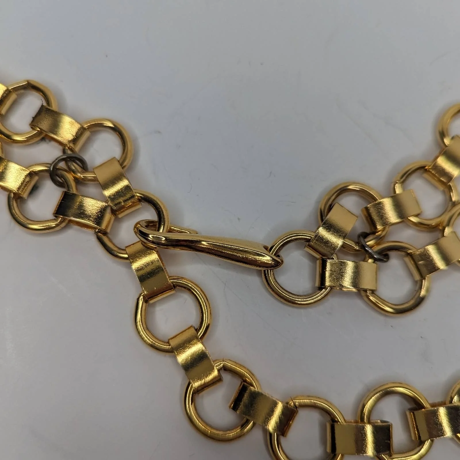 Vintage Gold Double Metal Chain Belt - Image 6