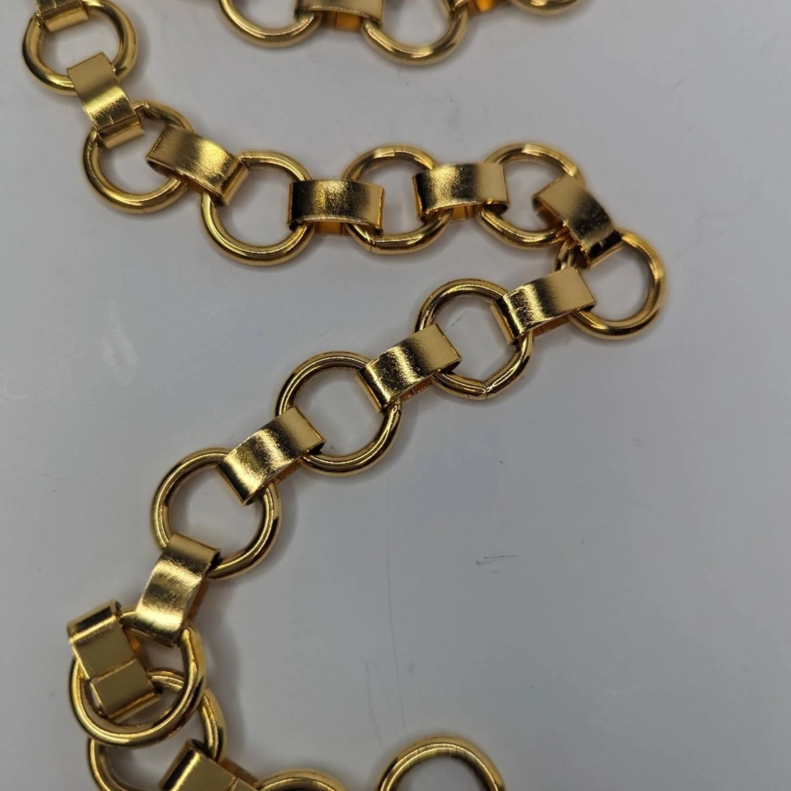 Vintage Gold Double Metal Chain Belt - Image 7