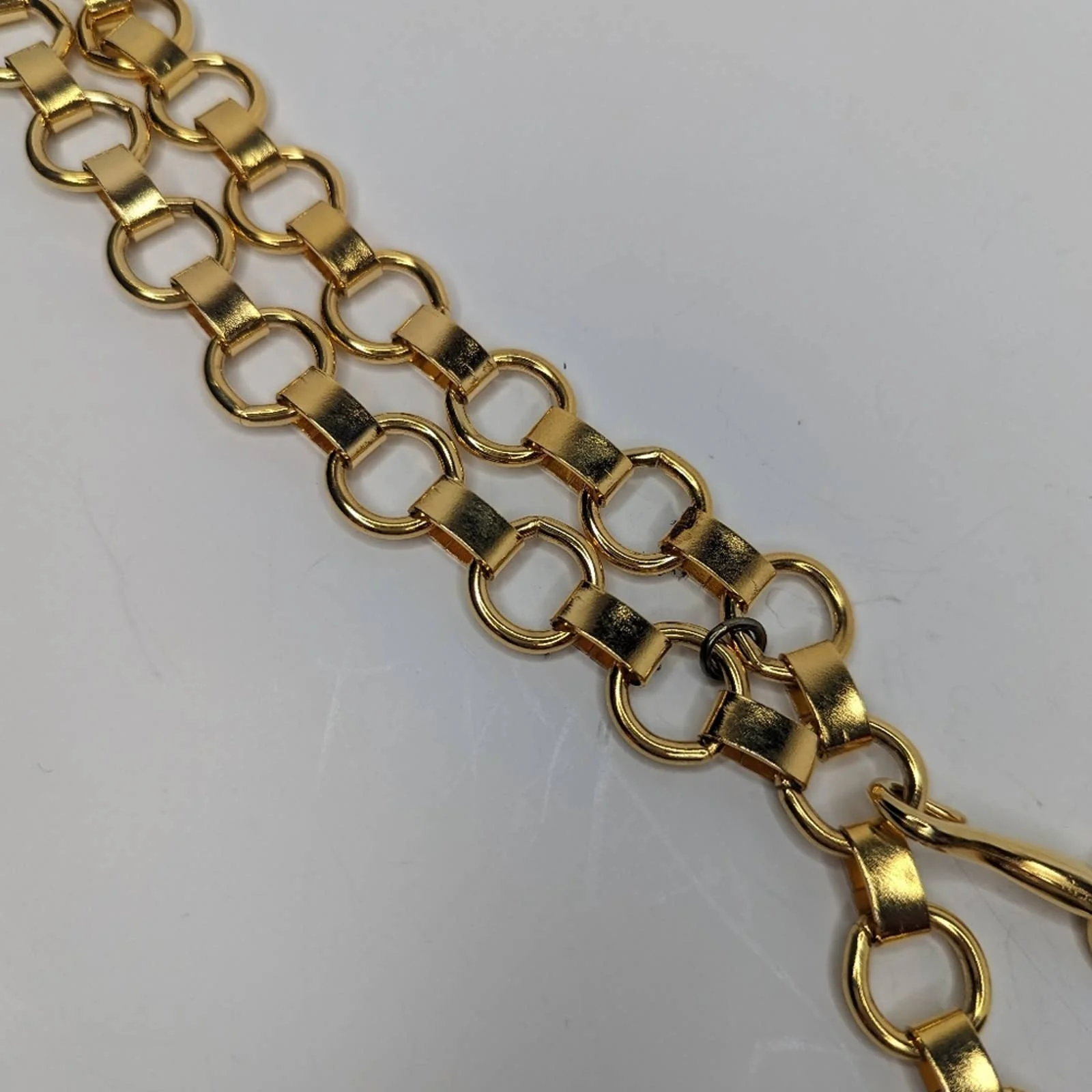 Vintage Gold Double Metal Chain Belt - Image 8