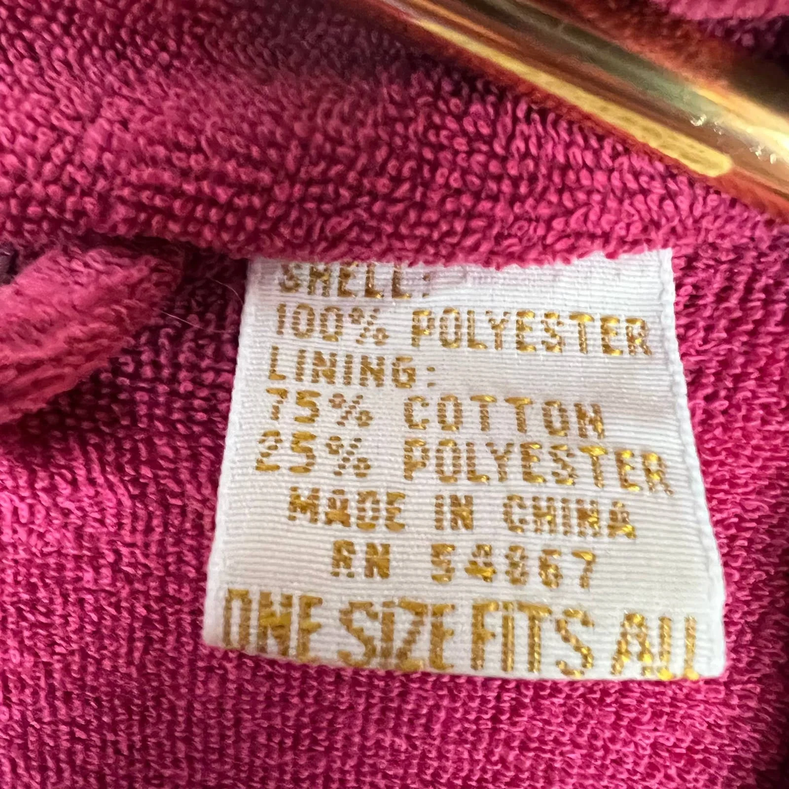 Vintage Gold Label Paisley Terrycloth Lined Robe Tie Belt Os by Victoria's Secret - Image 4