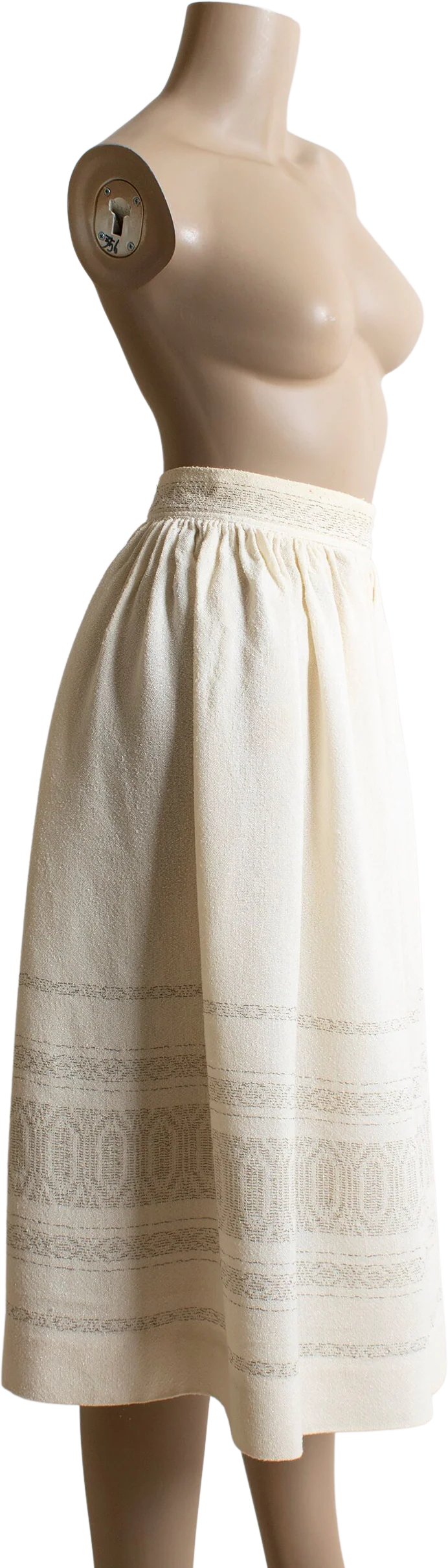 Vintage Golden Border Print Design Thread Skirt - Xs Small