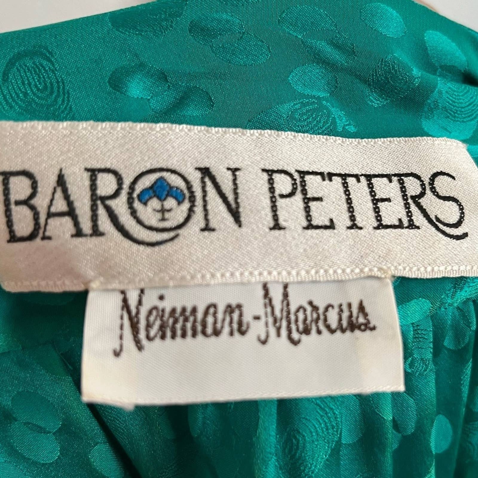 Vintage Gorgeous 90s Teal Pure Silk Cocktail Dress Princess Diana Vibes Med/large by Neiman-Marcus - Image 9